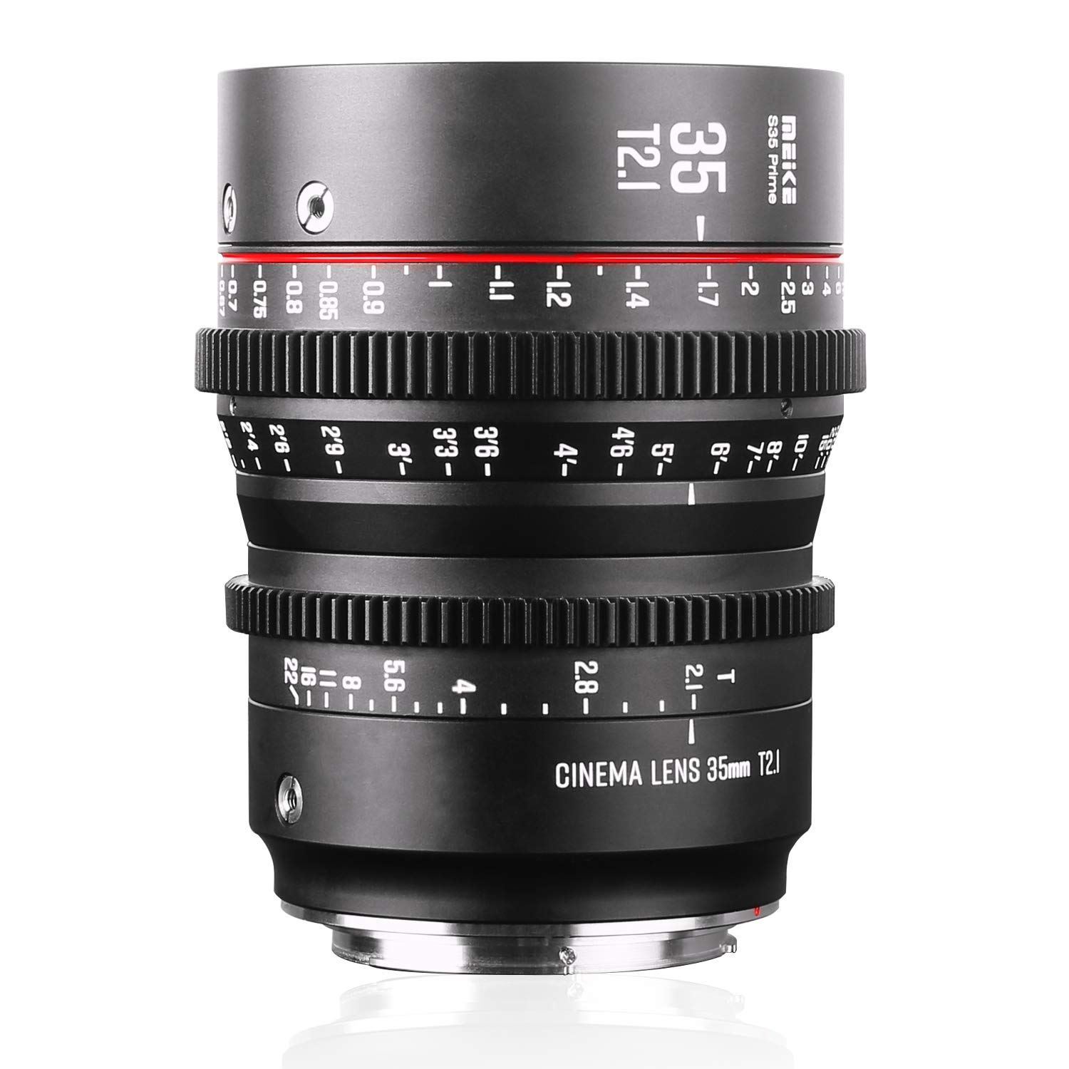 Meike 35mm T2.1 S35 Manual Focus Wide Angle Prime Cinema Lens for Canon EF Mount and Cine Camcorder EOS C100 Mark II, EOS C200, EOS 300 Mark II, EOS C300 Mark III, Zcam E2-S6 6K