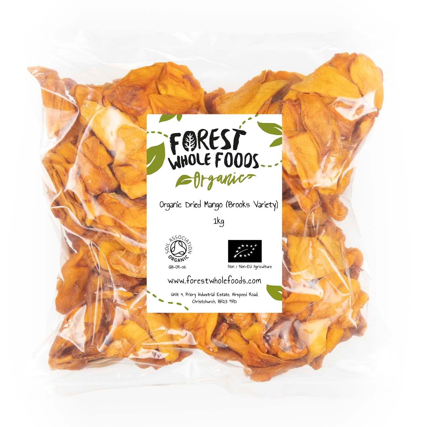 Forest Whole Foods Organic Dried Mango (Brookes Variety) (1kg)