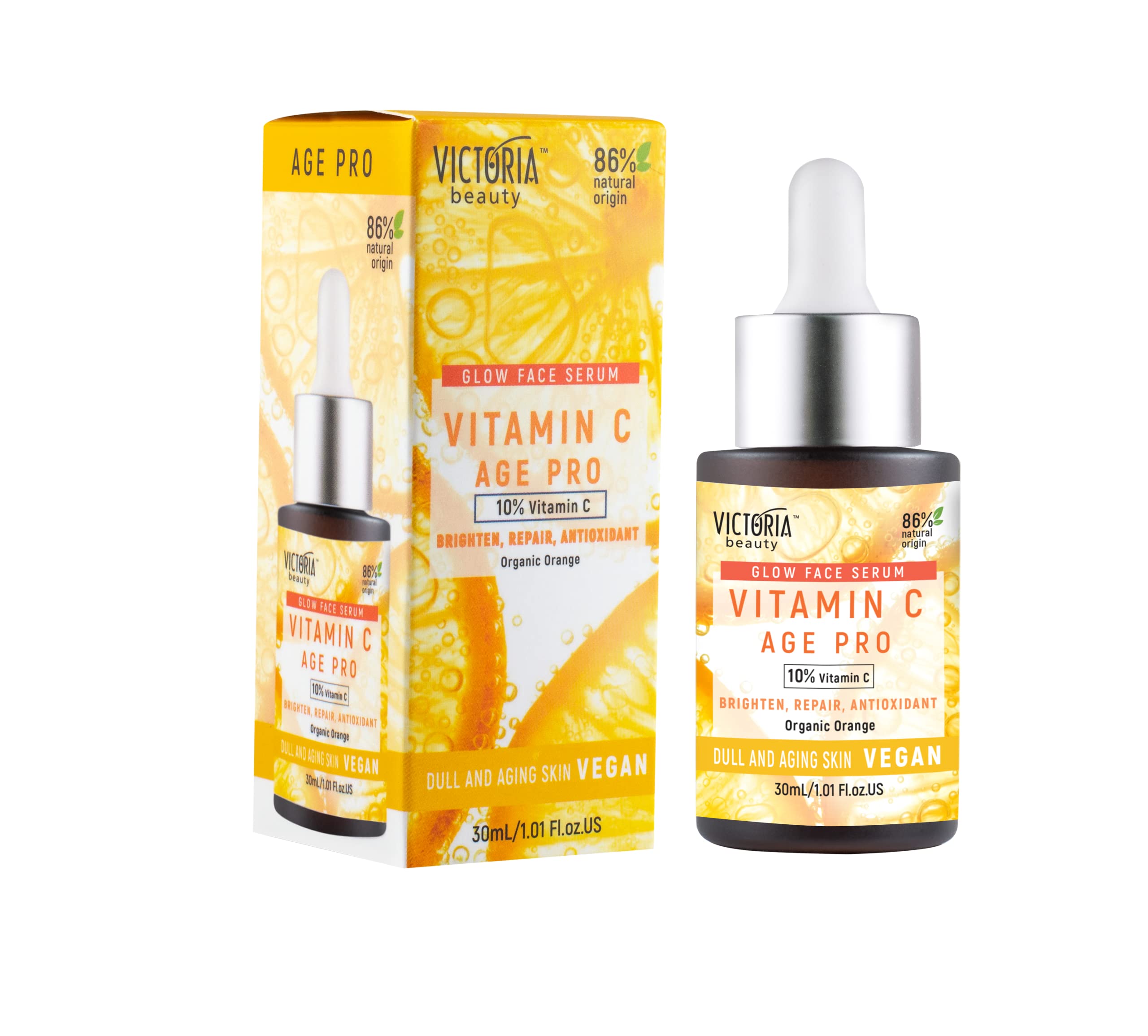 Victoria Beauty Age Pro 10% Vitamin C Serum - Dark Spot, Pigmentation and Blemish Remover, 30ml