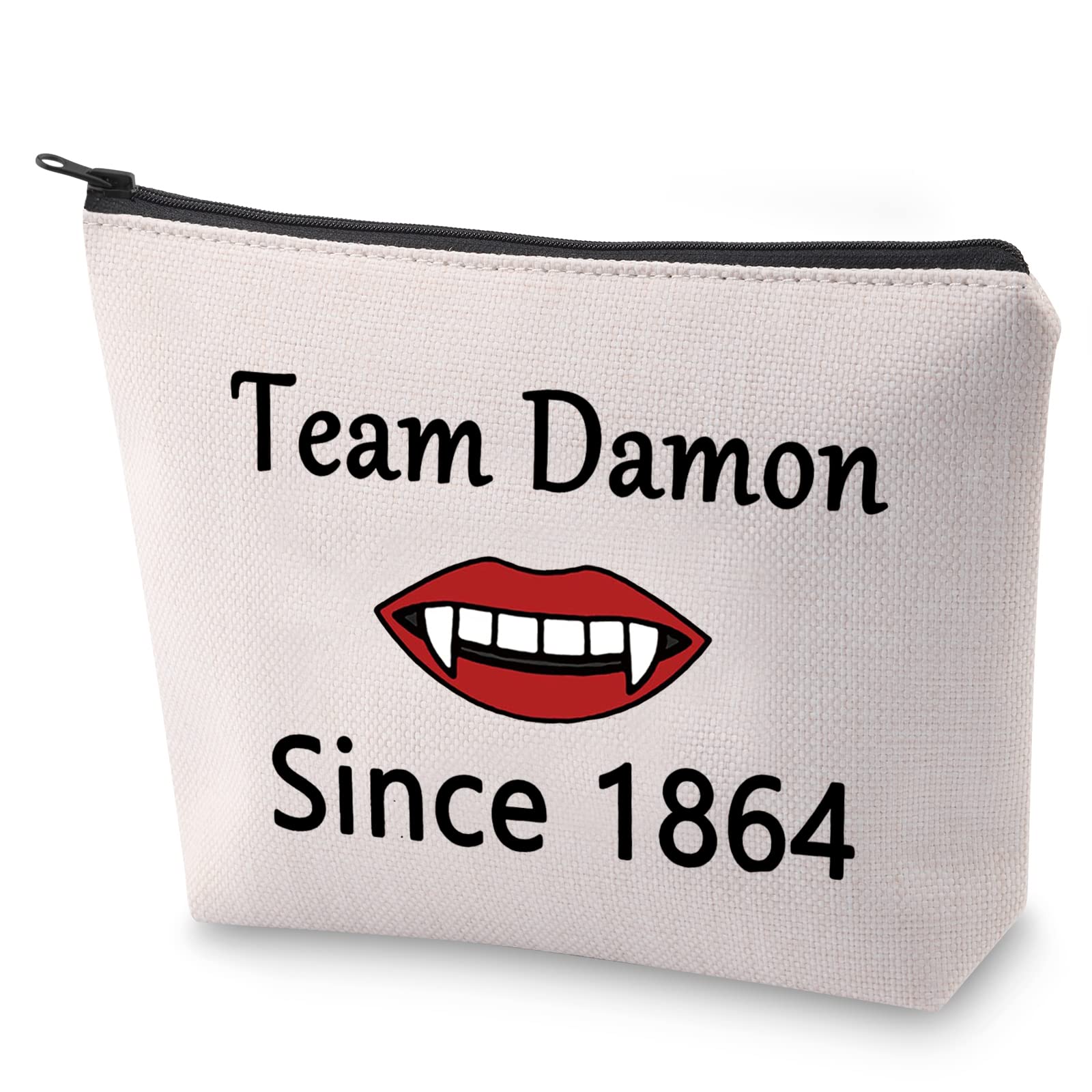 BLUPARK Vampire Inspired Gift Team Salvatore/Stefan/Damon Since 1864 Makeup Bag Gift for Women Fans, Team Damon