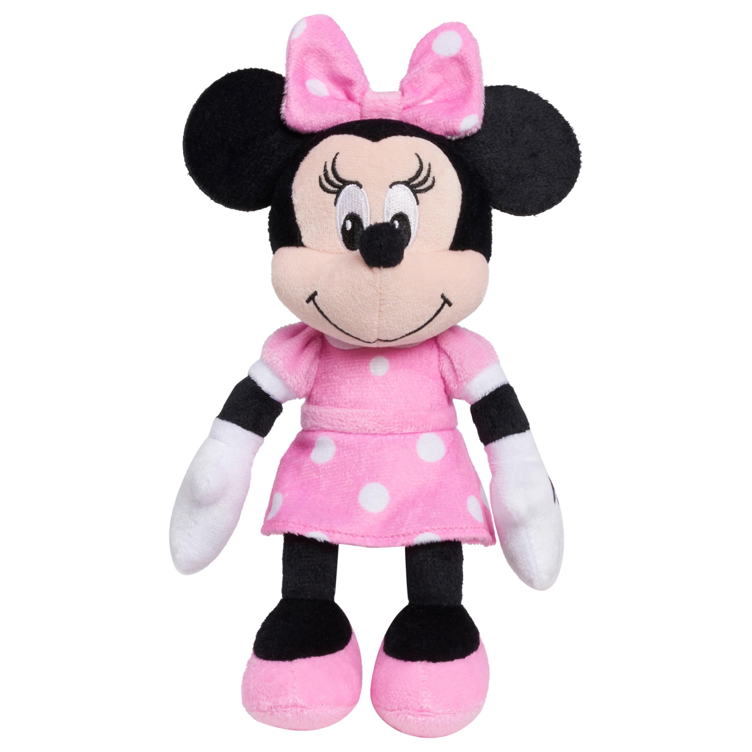 Disney Junior Mickey Mouse Bean Plush Minnie Mouse Stuffed Animal, Kids Toys for Ages 2 Up by Just Play