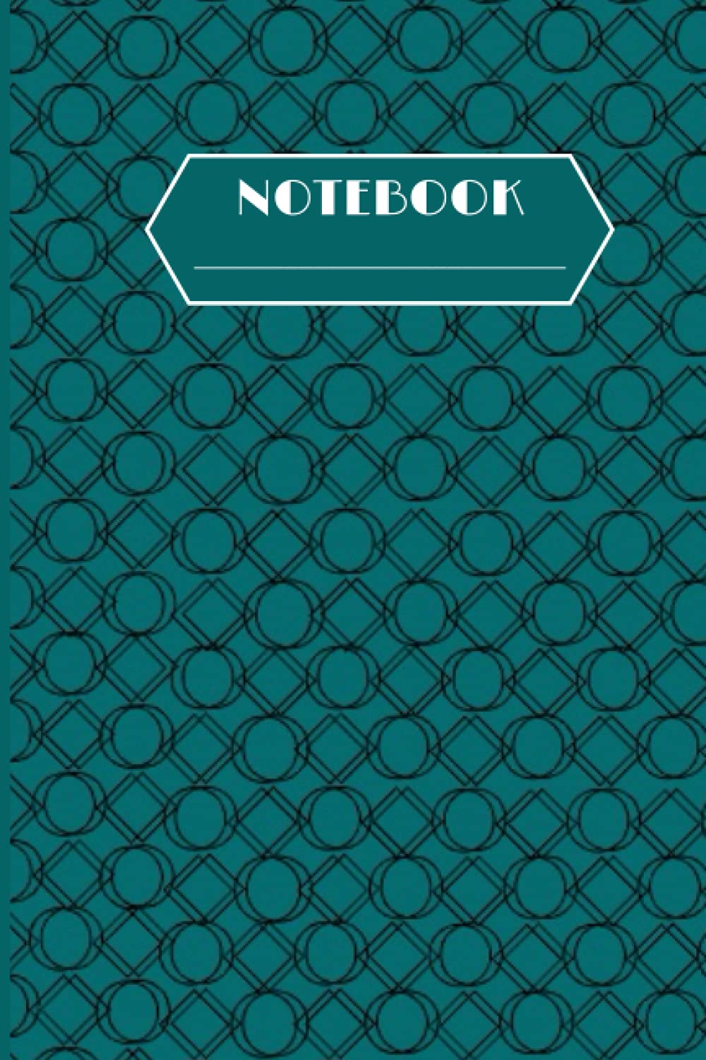 Notebook: Dark aqua color notebook blank lined journal