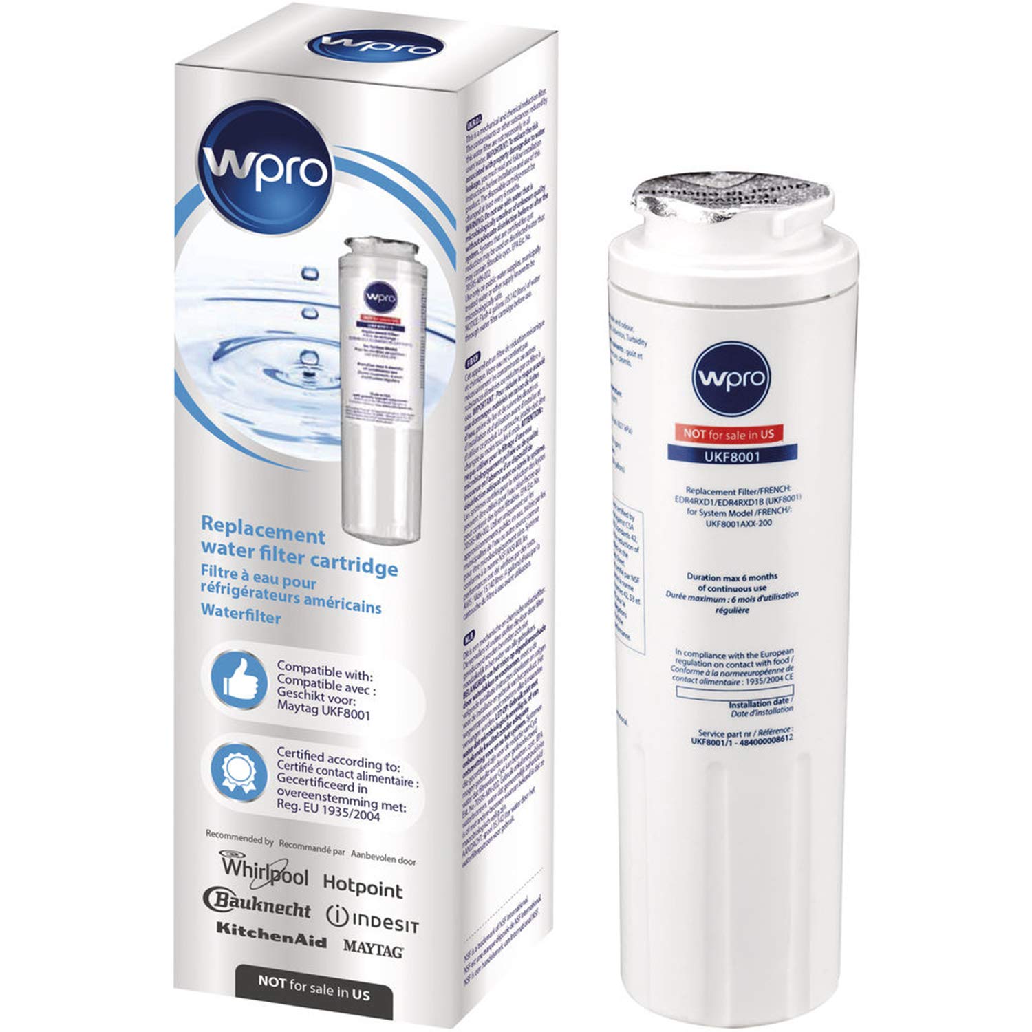 Original Water Filter for Maytag UKF8001, UKF8001AXX PuriClean II Pur, Amana, Admiral, KitchenAid, Kenmore, Refrigerator Filter EDR4RXD1 4396395 46-9006