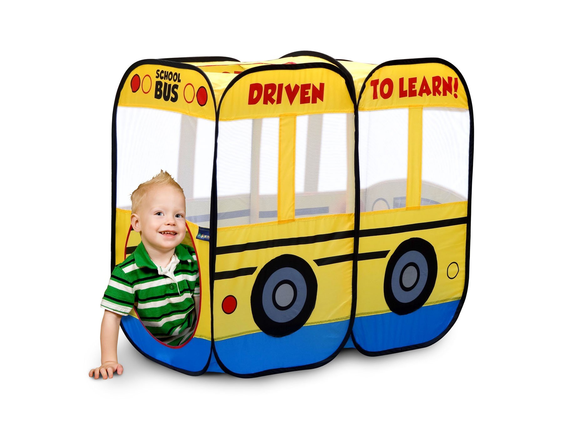 GigaTent My First School Bus pop up Play Tent with mesh Windows for Visibility and Ventilation Large