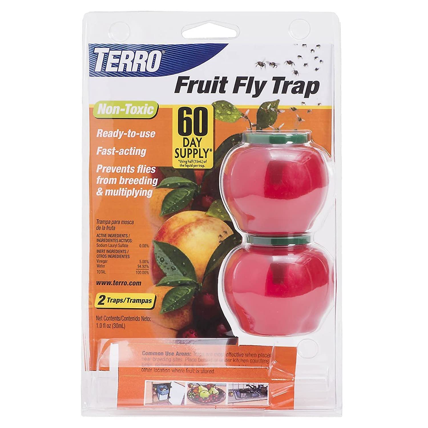 Terro Fruit Fly Trap, Pack of 2