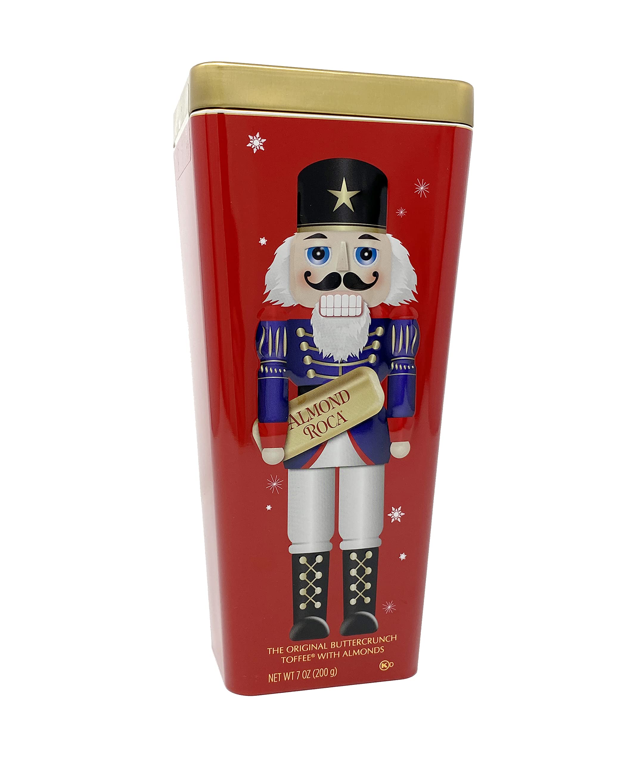 Almond ROCA Nutcracker Holiday Tin filled with 7oz of Classic ROCA