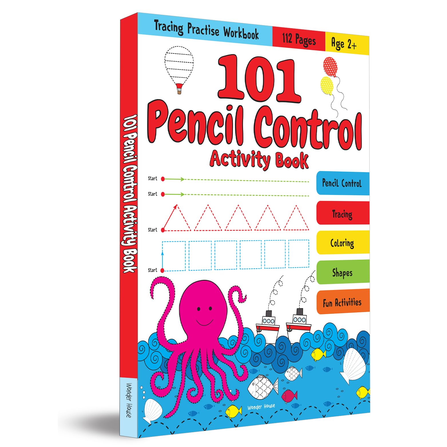 101 Pencil Control Activity Book For Kids: Tracing Practise Book Age 2+ Paperback – 28 February 2022