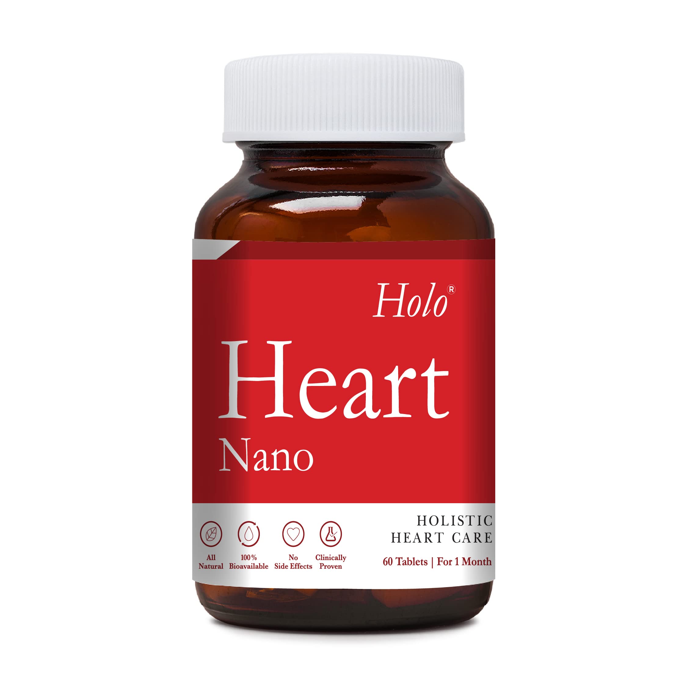 ZEROHARM Holo Heart tablets | Plant-based | Men & women heart health supplements | Prevents coronary artery disease | Manages lipid profile | Prevents blockages - 60 Veg tablets