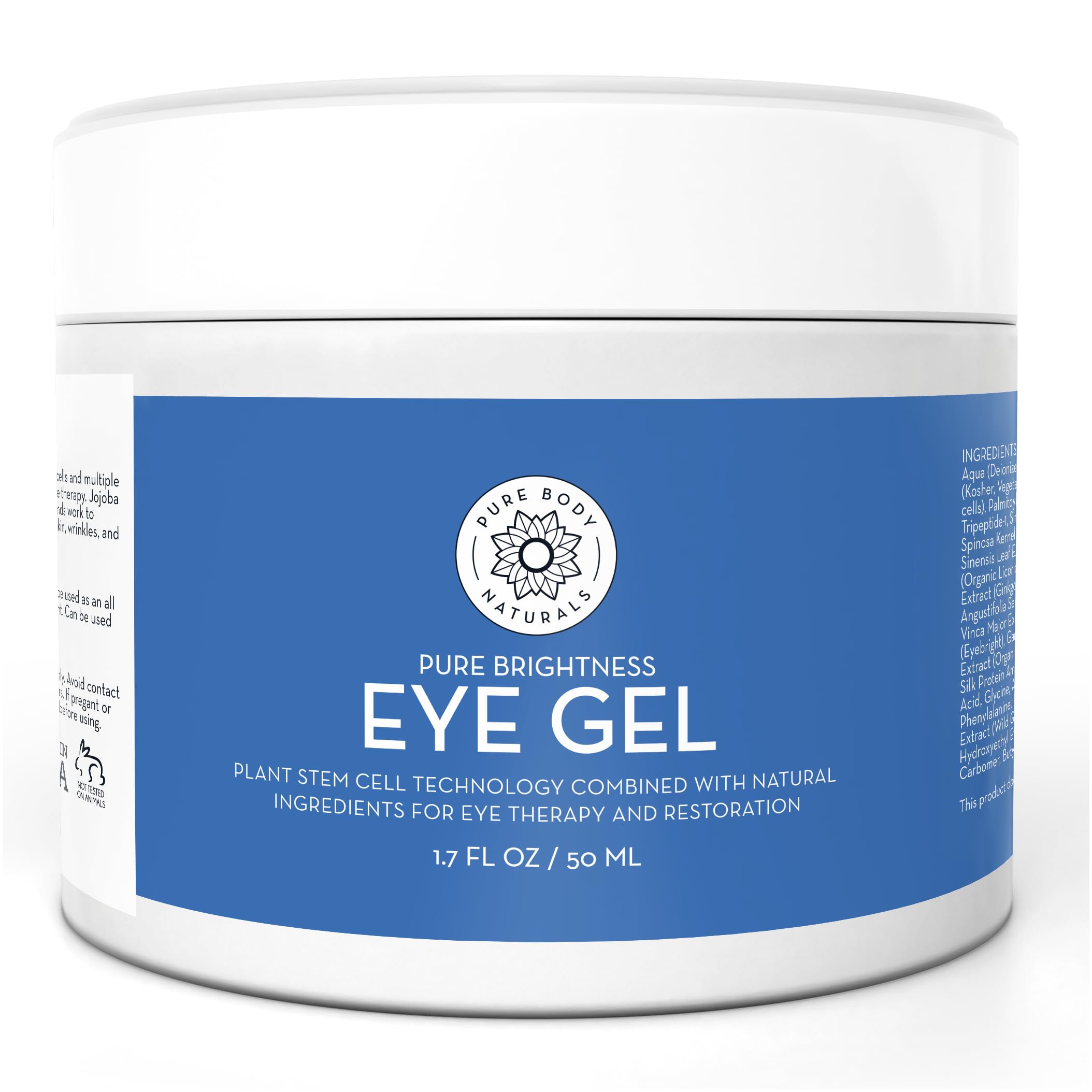 Pure Body NaturalsAge-Defying Eye Gel for Wrinkles and Circles, Eye Cream for Under Eye Bag Treatment, 1.7 Fl. Ounce