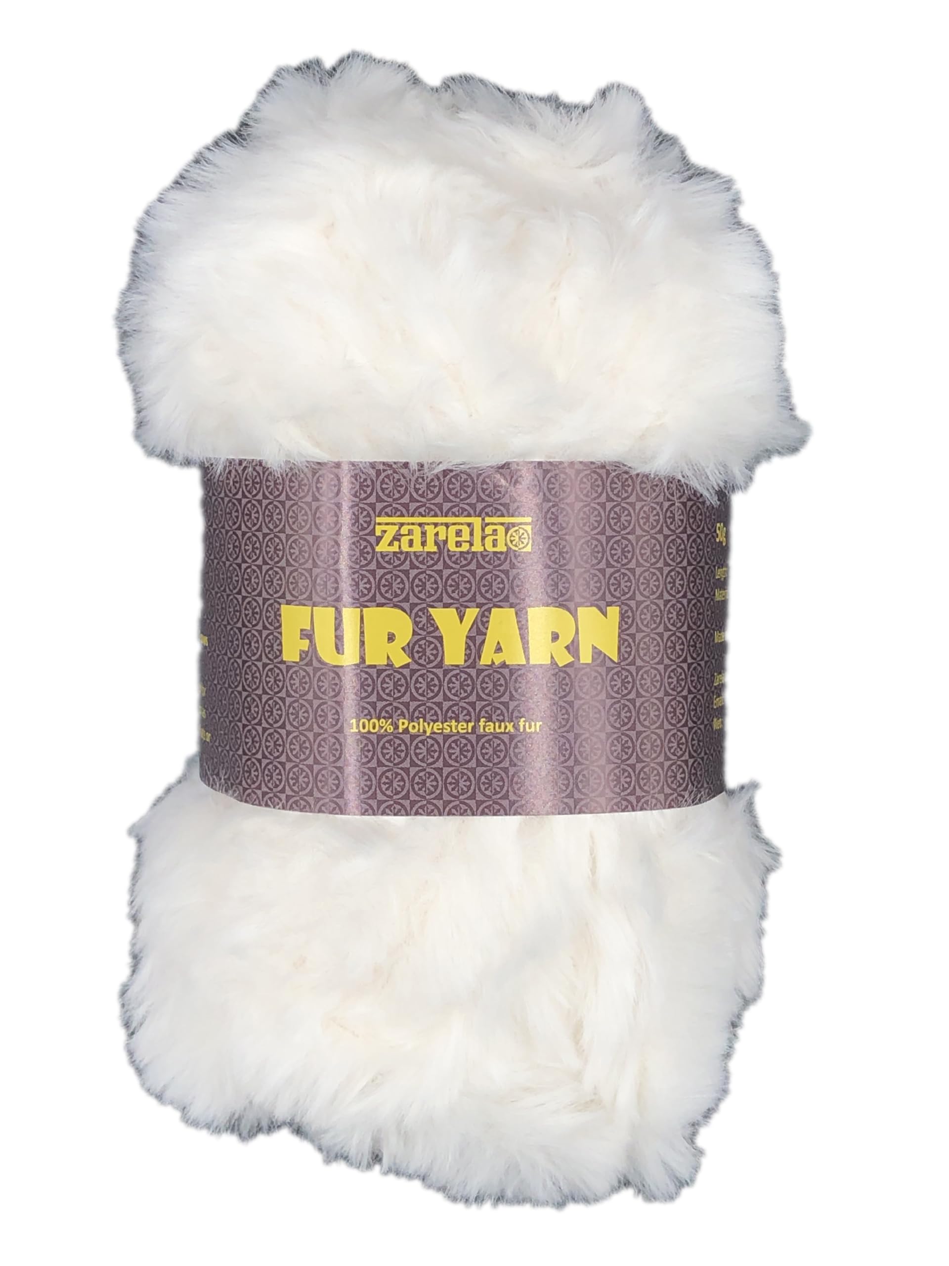 ZarelaFaux Fur Yarn Wool 50g (100 White)