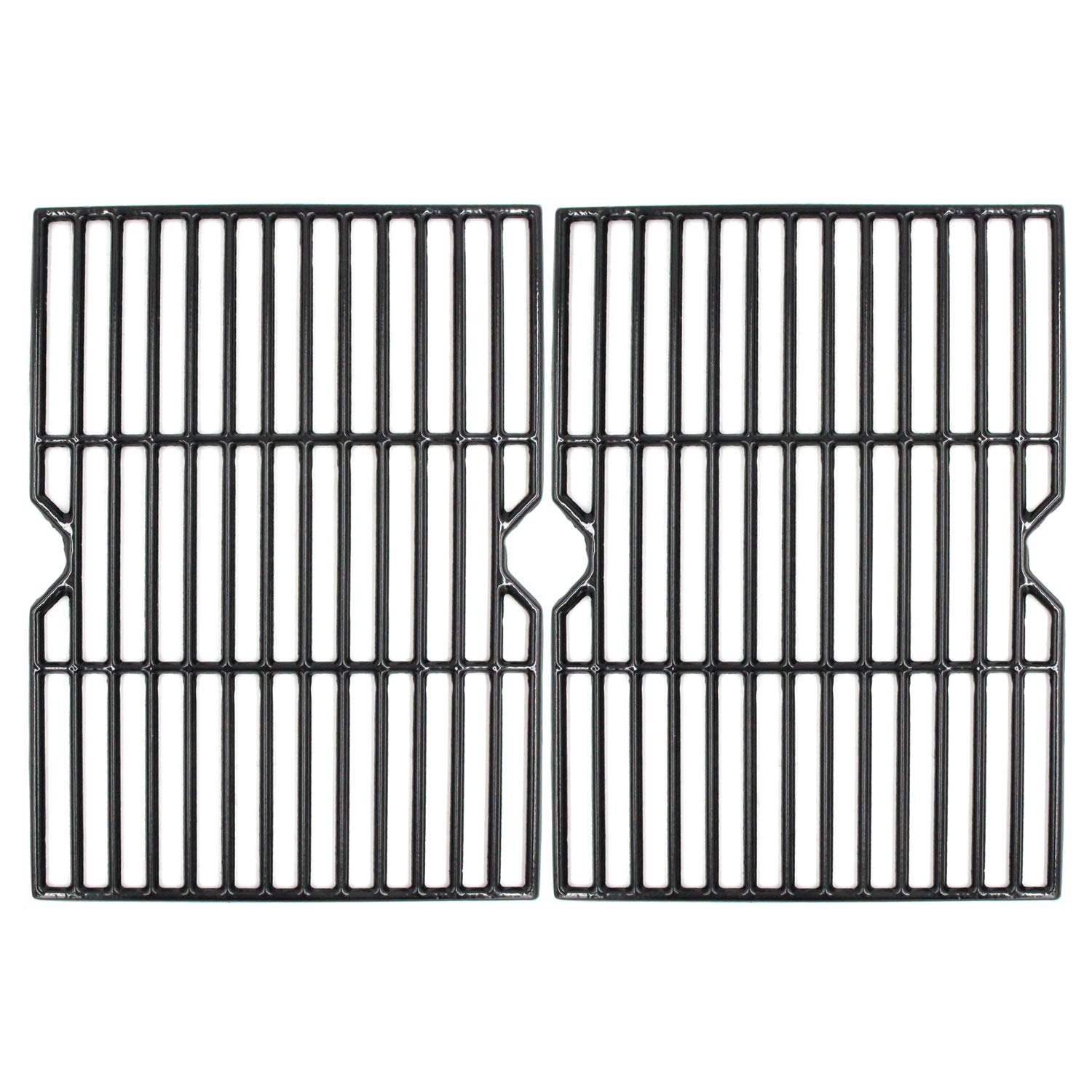 Hongso Porcelain Coated Cast Iron Cooking Grid Grate Replacement Parts for Grill Master 720-0737, Grill Chef, Nexgrill Gas Grill Models, 17 1/8 x 24 7/8 inches BBQ Grill Grates, Set of 2 (PCF162)