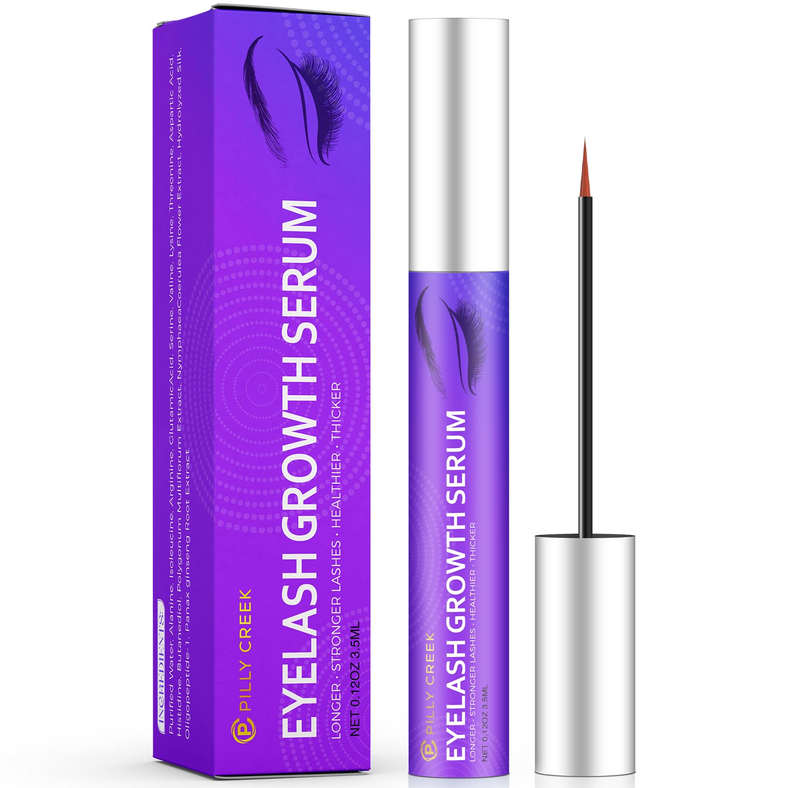 Premium Eyelash Growth Serum and Eyebrow Enhancer, Lash Serum, Eyelash Serum, Boost Lash Growth Serum, Advanced Formula - Boost, Longer, Thicker, Fuller Lashes