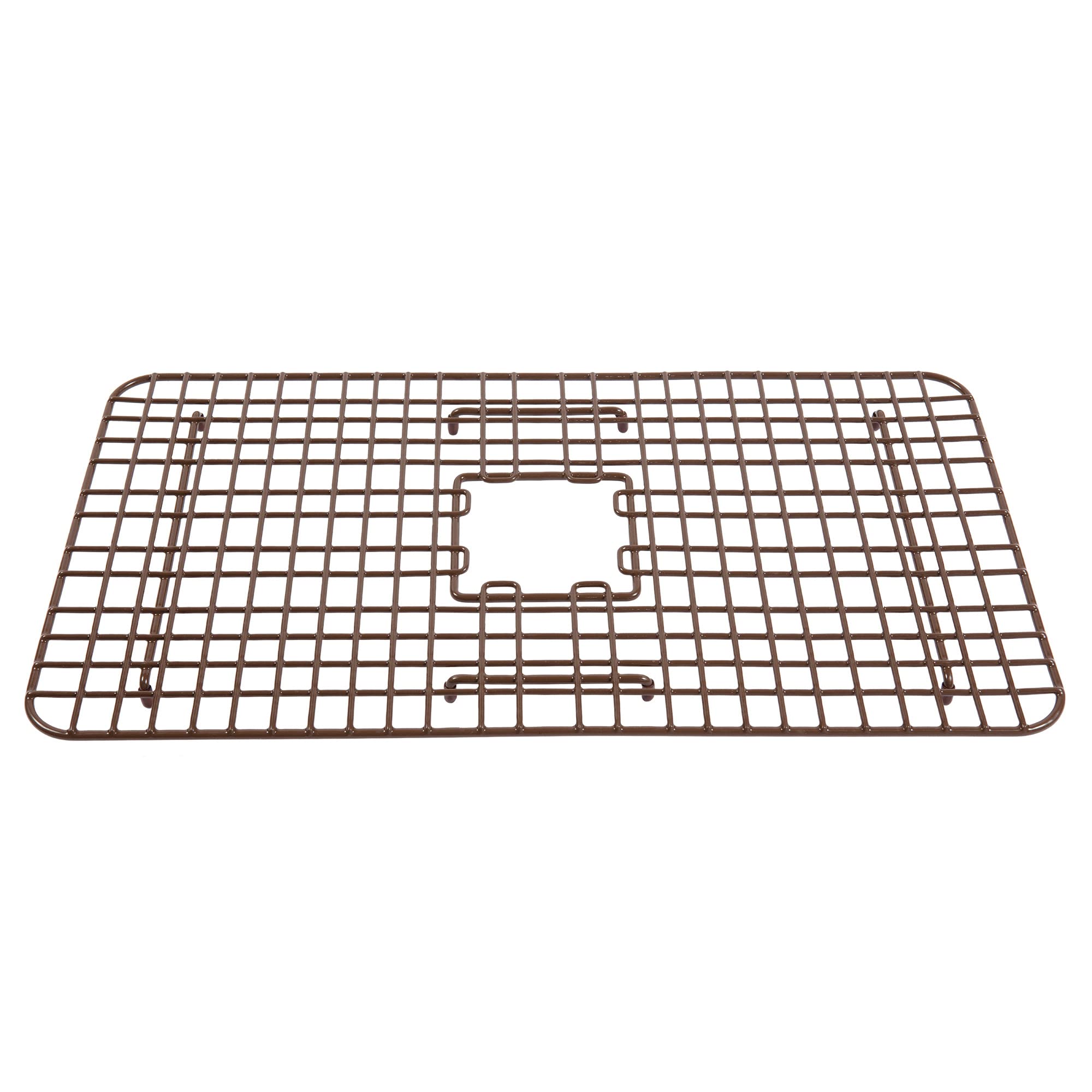 Sinkology SG004-27 Johnson Copper Kitchen Sink with Bottom Grid Heavy Duty Vinyl Coated, Antique Brown, Antique Brown