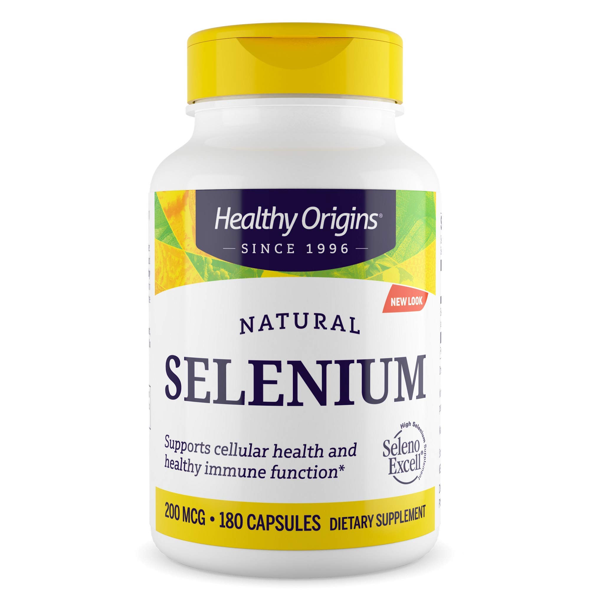 Healthy Origins - Natural Seleno Excell, 200mcg x 180 Capsules | Selenium Supplement | High Potency | Gluten-Free | Soy-Free | Dairy-Free