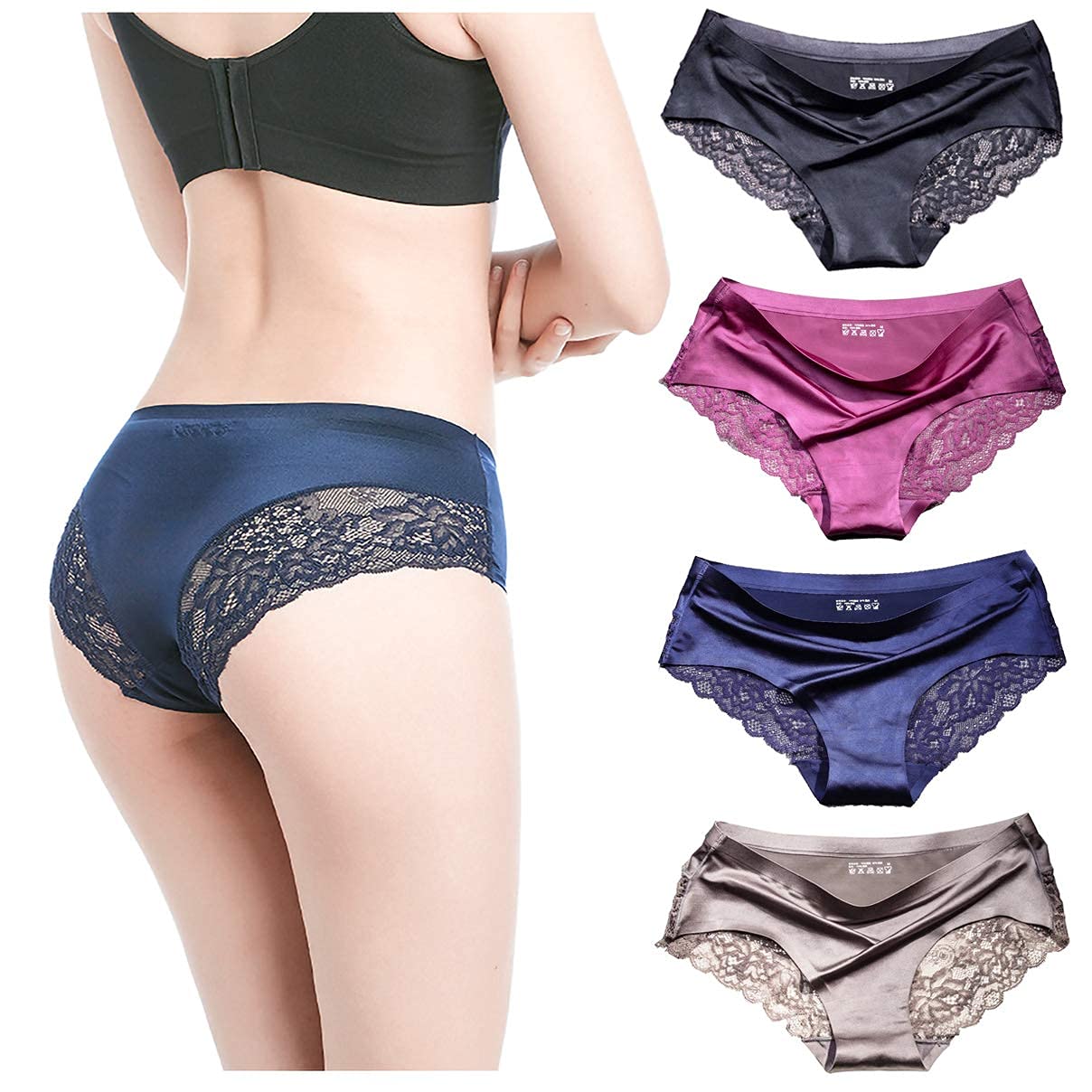 Lace Underwear for Women Cheeky Lace Panties for Women Pack Sexy 4-Pack