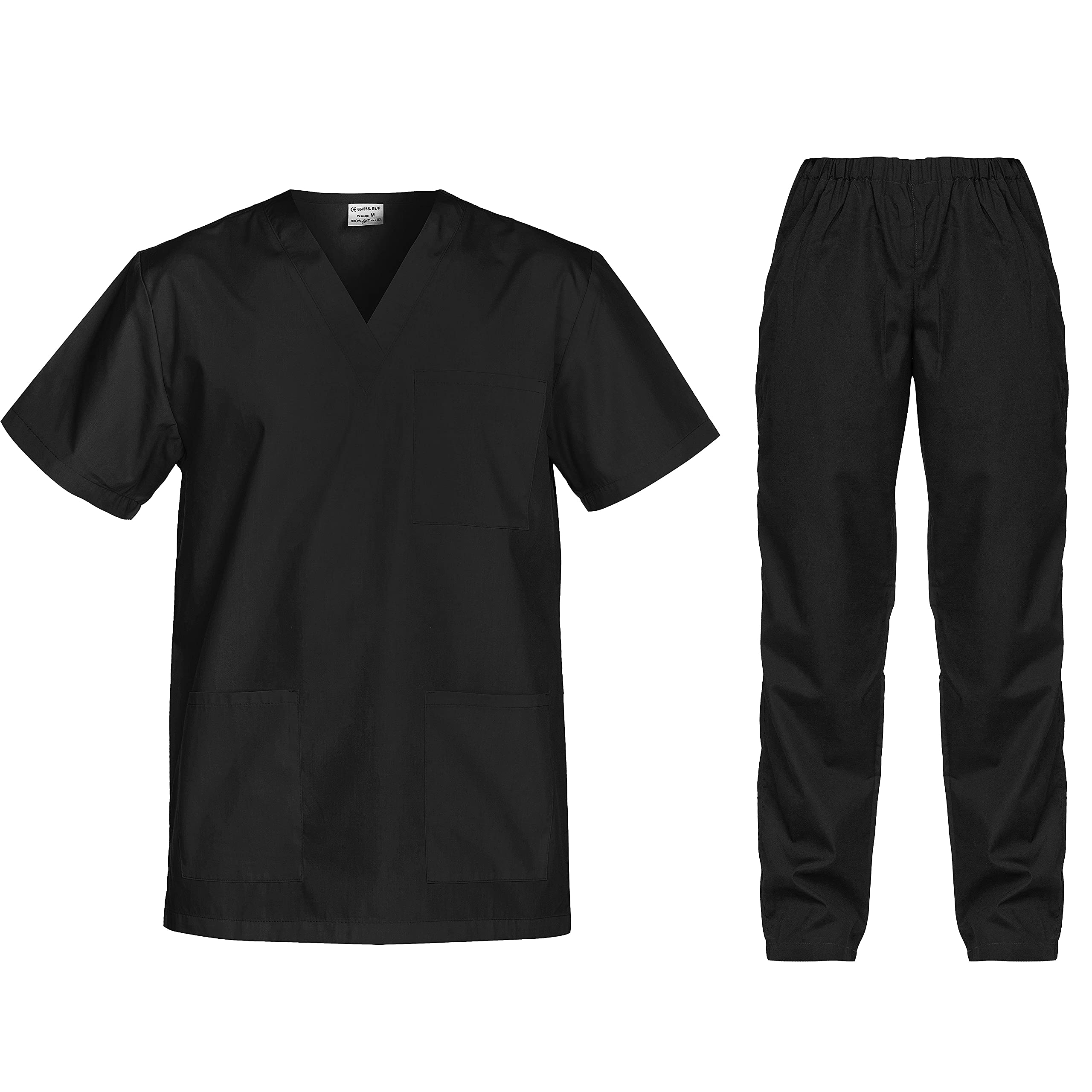 B-well Cesare Unisex Scrub Set, Slip-On Tunic and Slip-On Trousers Set, Medical Doctor Uniform, Medical Uniforms & Scrubs, Medical Work Wear, Lightweight Fabric