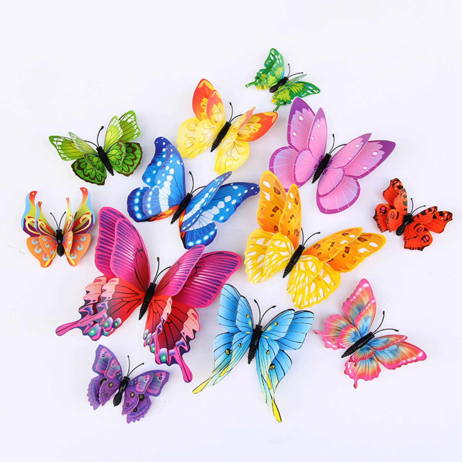 JAAMSO ROYALS Multi 3D Magnet Butterfly Stickers for Wall, Butterfly Decoration Items, Butterfly Stickers, Butterfly Wall Decor, Butterflies, Butterflies for Wall Decoration (Set of 12)