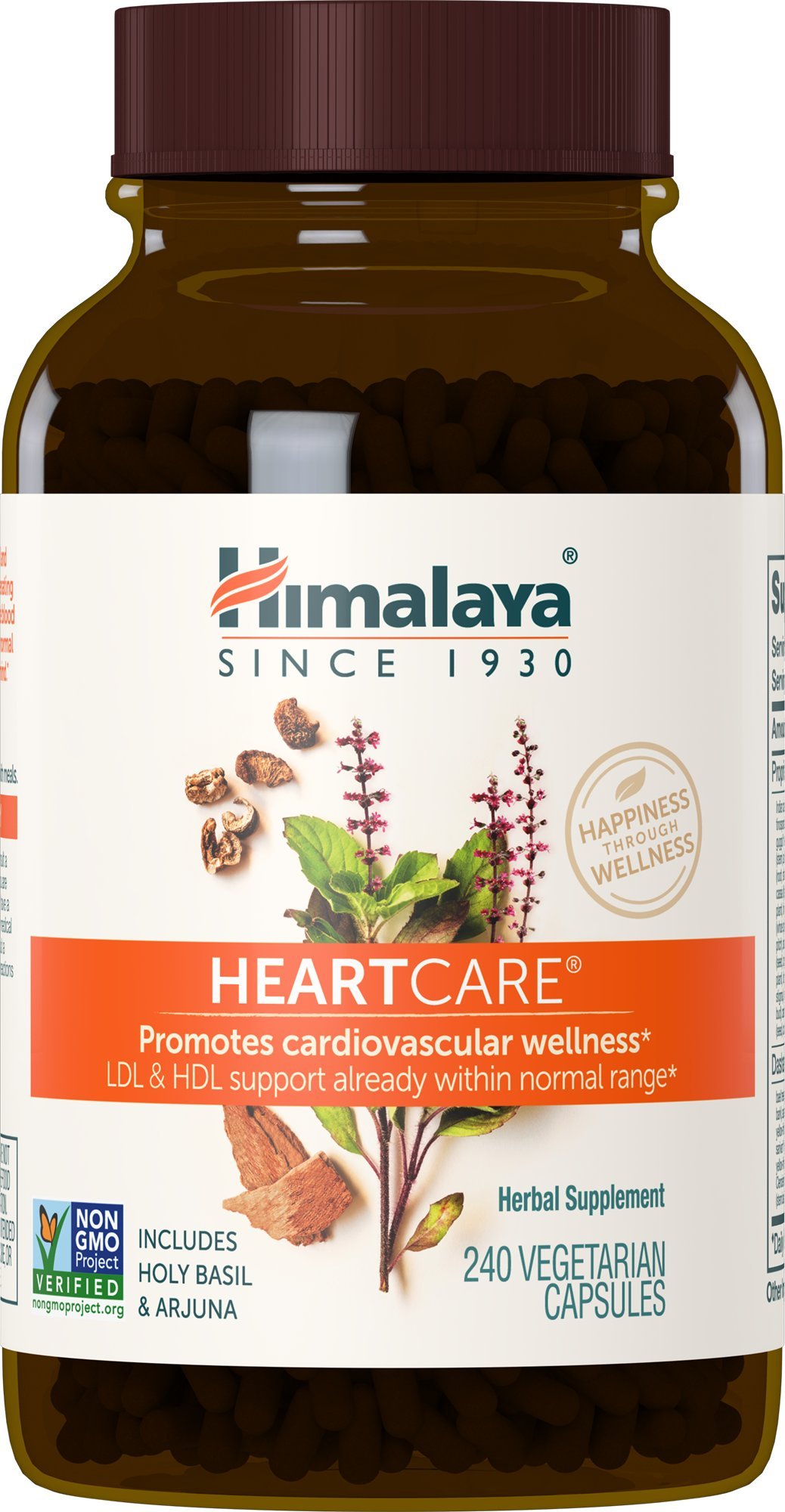 Himalaya HeartCare, Cholesterol & Blood Pressure Supplements for Cardiovascular Wellness and Heart Health, 720mg, 240 Capsules, 2 Month Supply