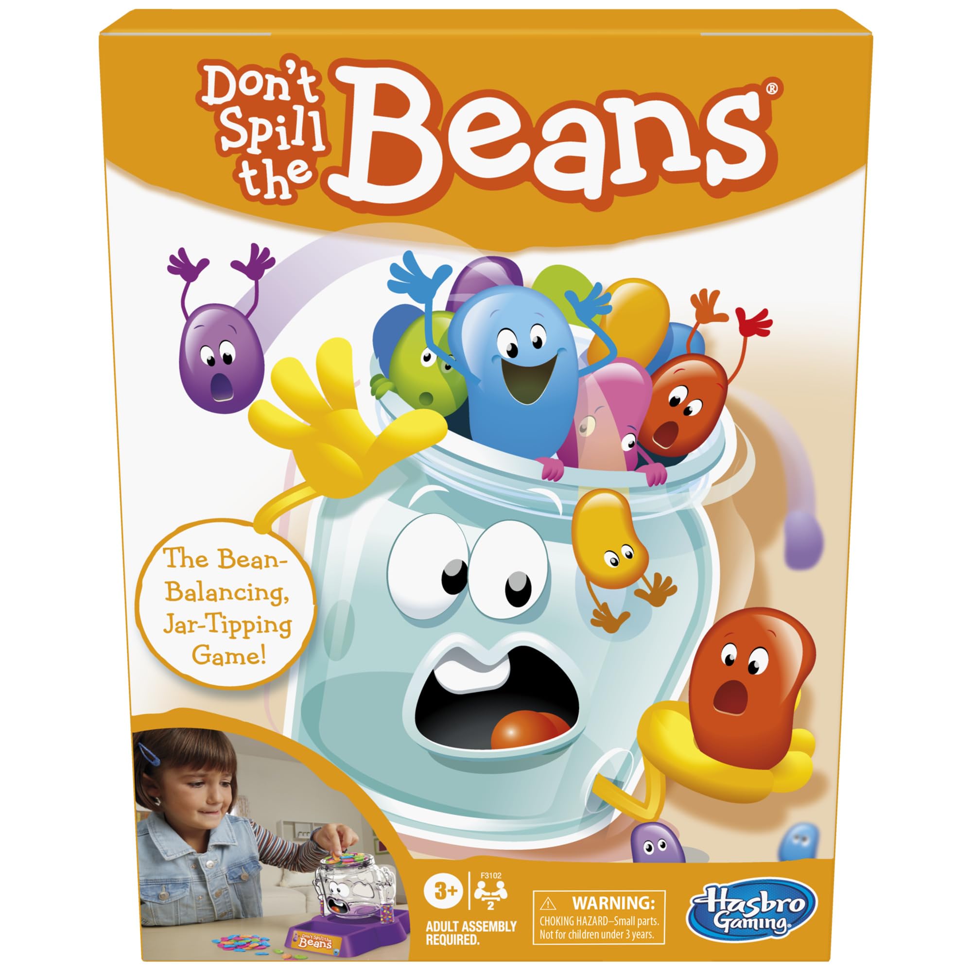 Hasbro GamingDon't Spill The Beans Game | Balancing Board Game for Boys & Girls | Kids Preschool Games for Girls & Boys | 2 Players | Ages 3+