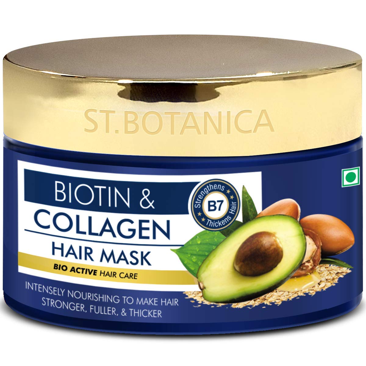 St.BotanicaBiotin & Collagen Hair Mask - For Stronger, Fuller and Thicker Hair, 200ml