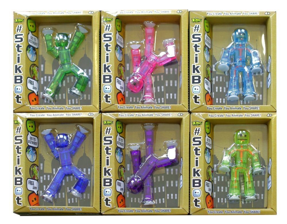 Zing StikBot Figures - Pack of 6, Blind Assortment