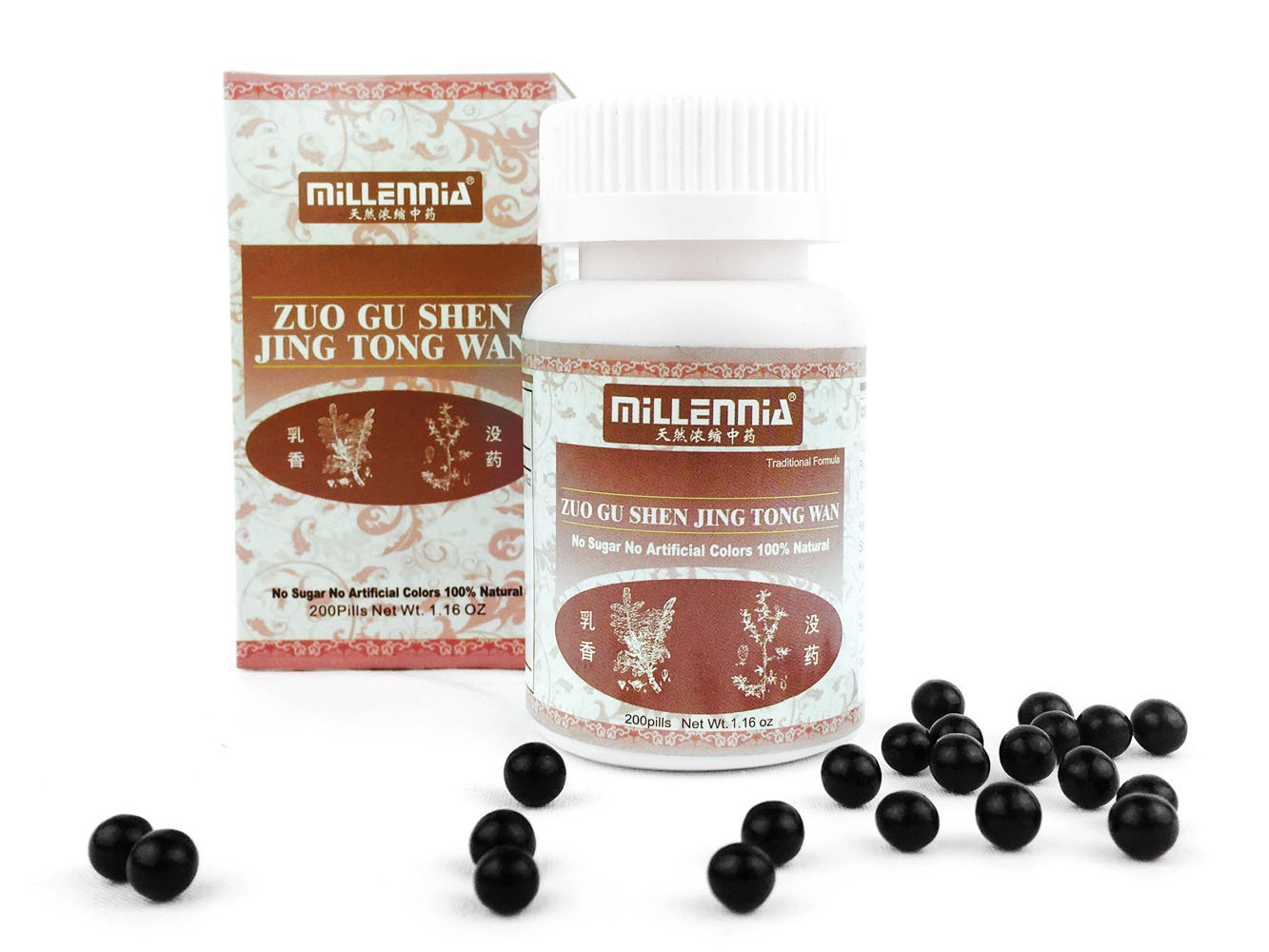 MILLENNIAHerbal Supplement Pills - Zuo Gu Shen Jing Tong Wan - 12 Bottle Pack (200 Pills/Bottle)