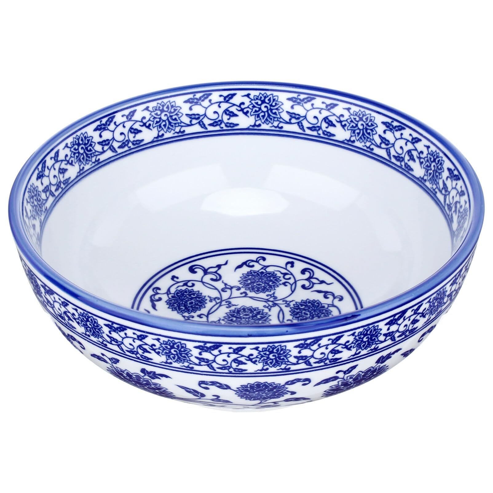 Luxshiny Chinese Style Ceramic Bowls Blue and White Porcelain Bowl ceramic soup bowls for Home Restaurant Use