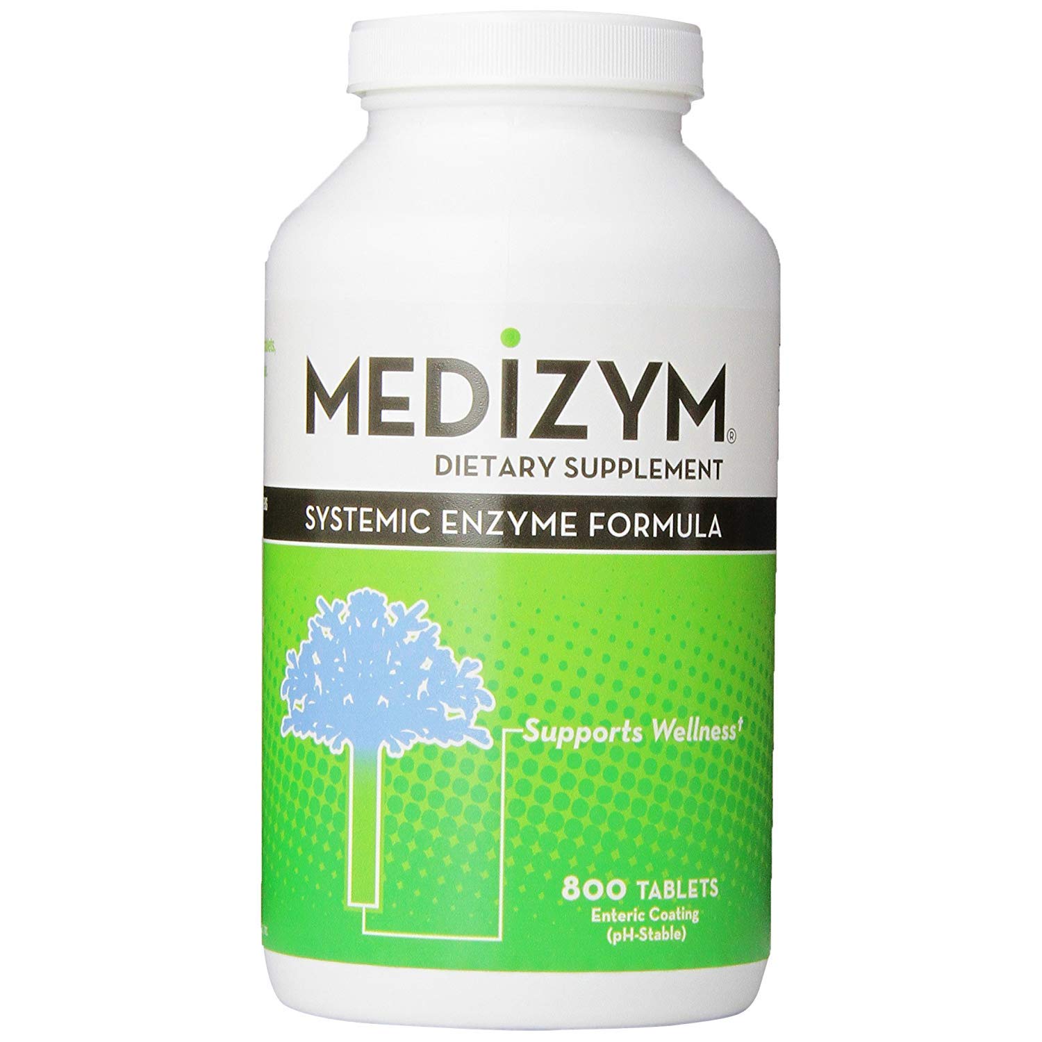 Medizym Systemic Enzyme Formula - 800 Enteric Coated Tablets