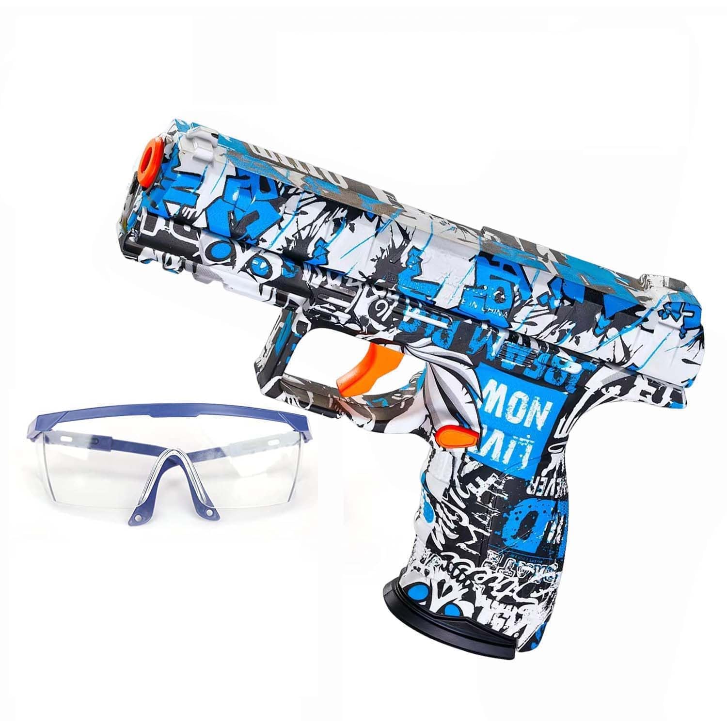 Joyzzz Water Gun, Eco-Friendly Water Gun with 5000 Bullet, Water Gun for Outdoor Activities Team Game, Small Manual Water Gun for Adult live CS battles Cosplay (Blue)