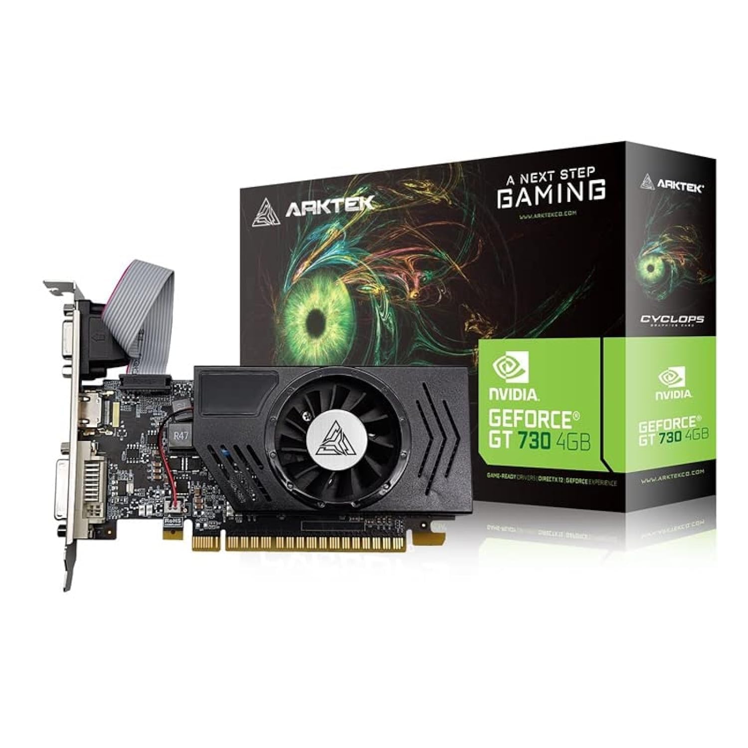 ARKTEKNvidia GeForce GT730 4gb Graphic Card 128 bits