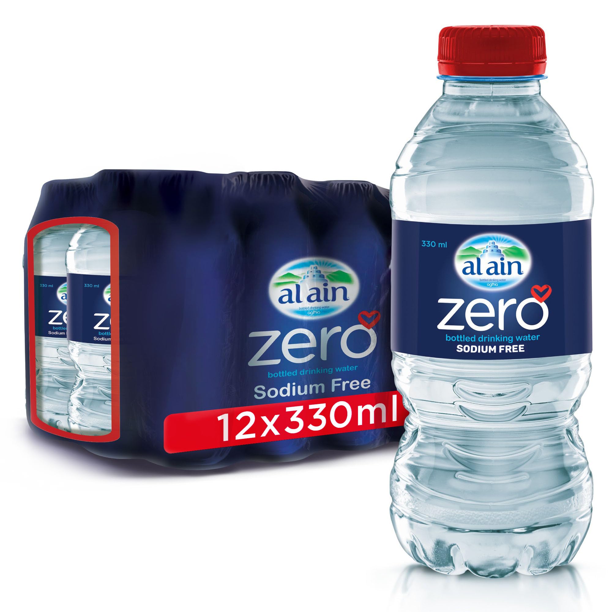 Al Ain Zero Sodium Bottled Water 330ml - Pack of 12