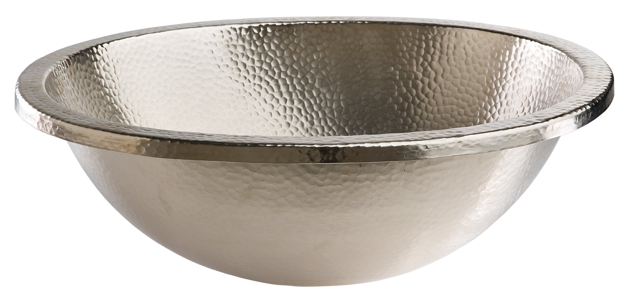 SinkologySB203-18N Edison Dual Mount Oval Bathroom Sink, 18-0.5 Inch, Hammered Nickel