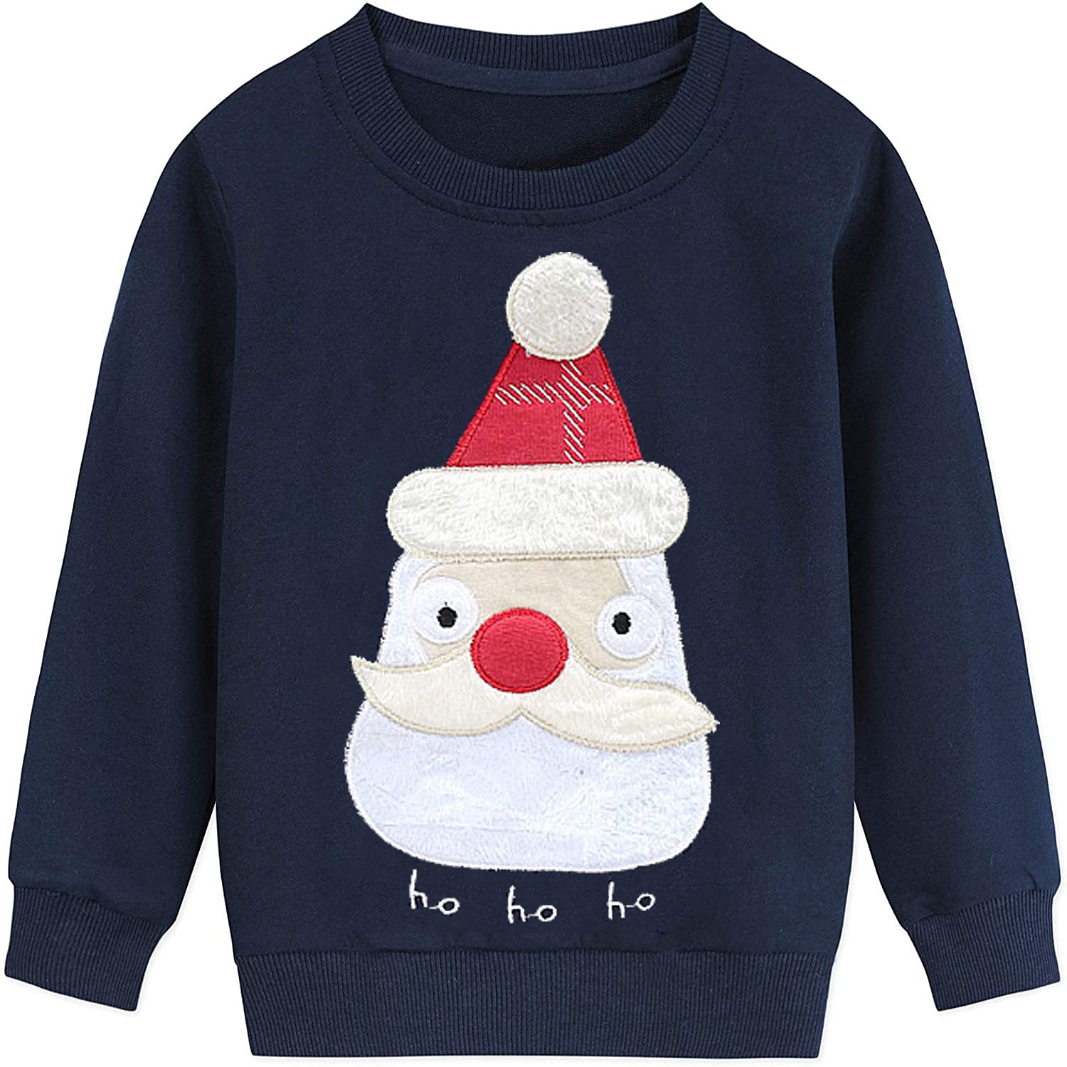 LXKABoys Christmas Jumper Xmas Sweatshirt Gift Kids Snowmen Reindeer Santa Claus Bear Long Sleeve Tee Shirt Tops Crew Neck Pullover Hoodies Casual Outfit Winter Clothes Age 1-7 Years