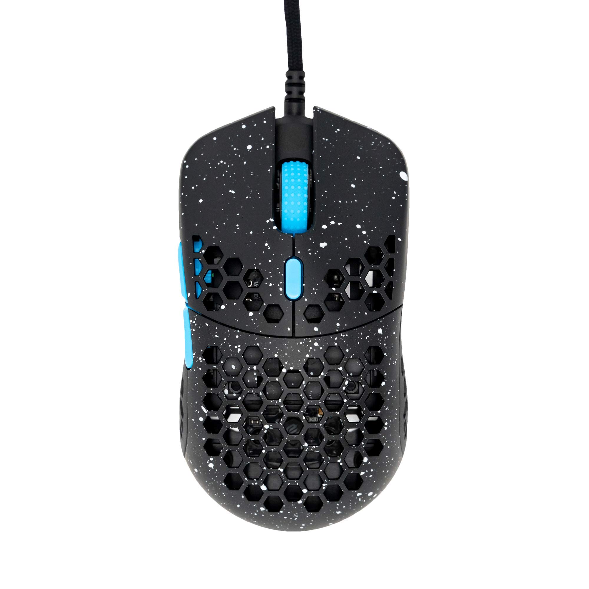 G-Wolves Hati-S HTS Stardust (Limited Edition) 49g Ultra Lightweight Honeycomb Design Wired Gaming Mouse up to 16000 DPI - 3389 Performance Sensor - (Stardust Black) (Renewed)