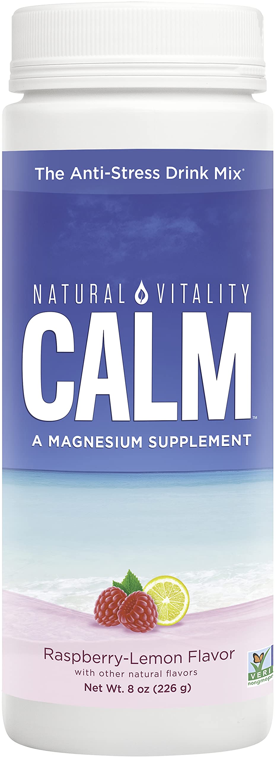 Natural Vitality Natural Calm Diet Supplement, Raspberry Lemon, 8 Ounce,Pack of 1