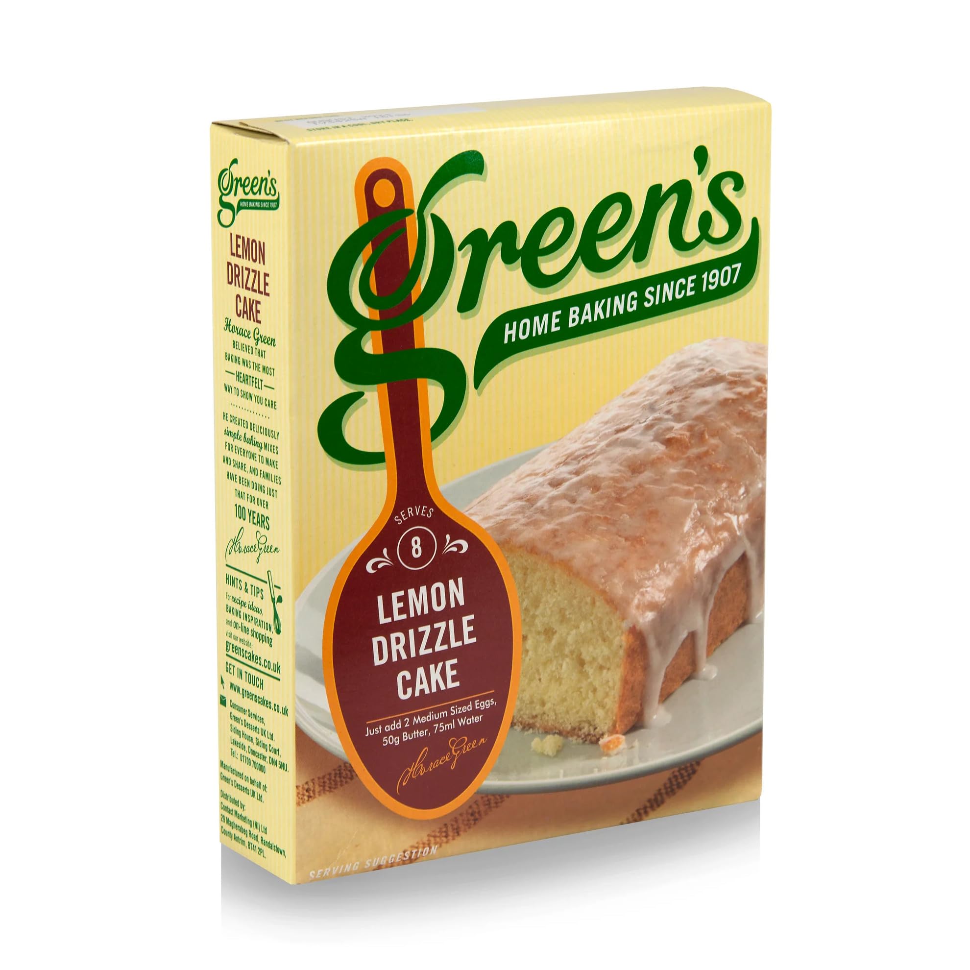 Green's Lemon Drizzle Cake and Icing Mix 3x316g - 3 Pack