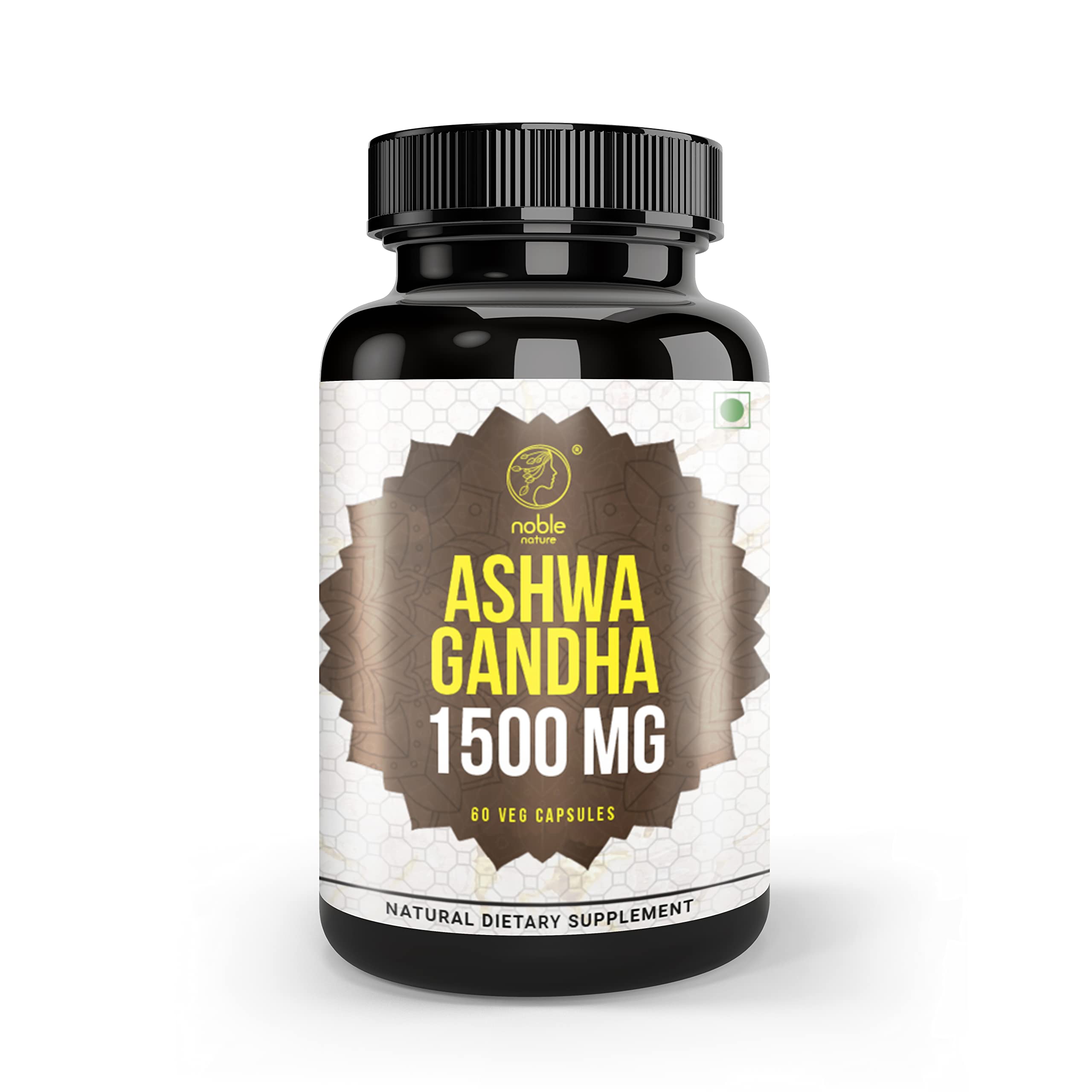 Ashwagandha Capsules with Organic Ashwagandha Extract Powder & Black Pepper Root Extract | 1500 MG |