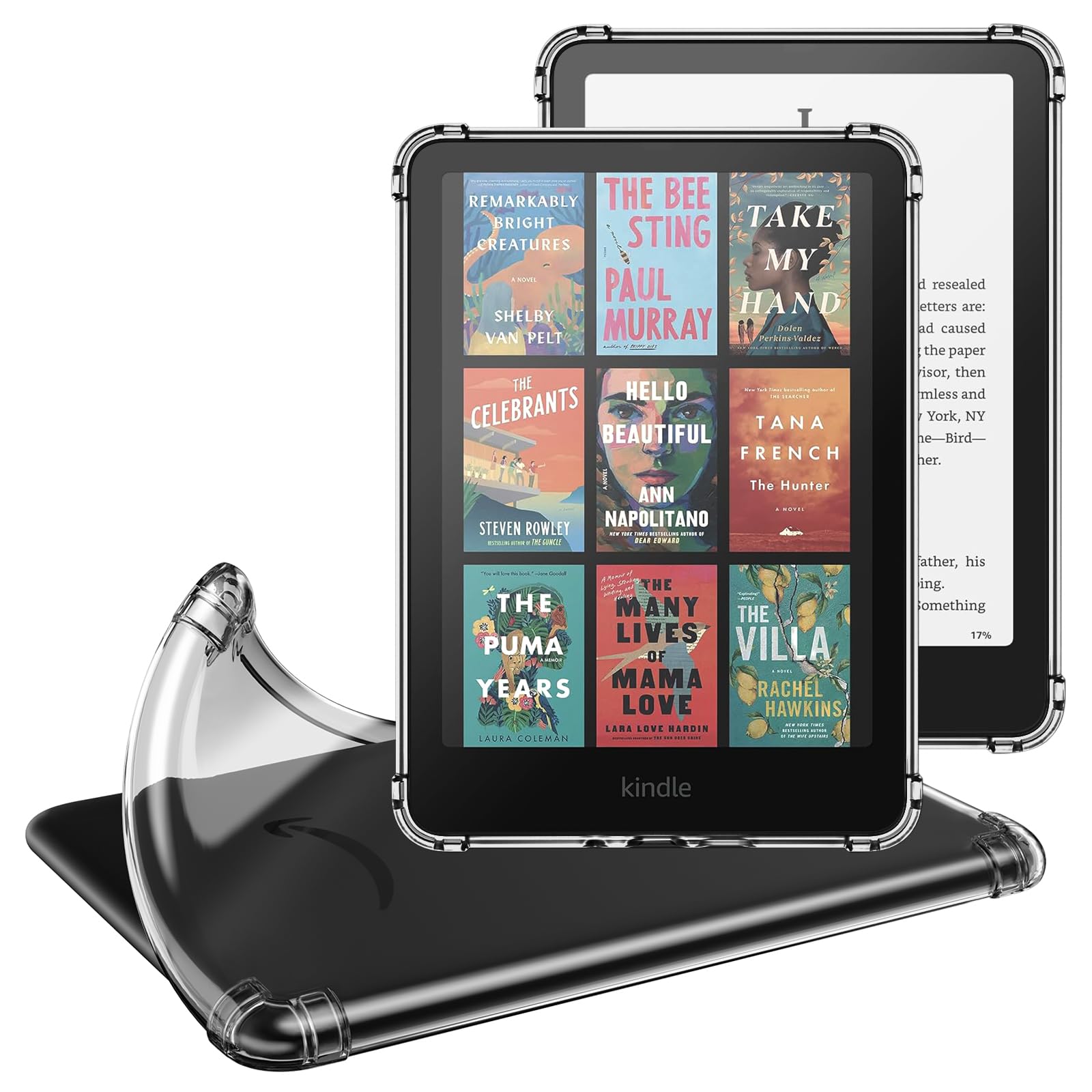 MoKo Case for All-New 7" Kindle Paperwhite (12th Generation-2024) and Kindle Colorsoft Signature Edition 2024, Ultra Thin Clear Flexible Transparent TPU Skin Bumper Back Cover Shell, Clear