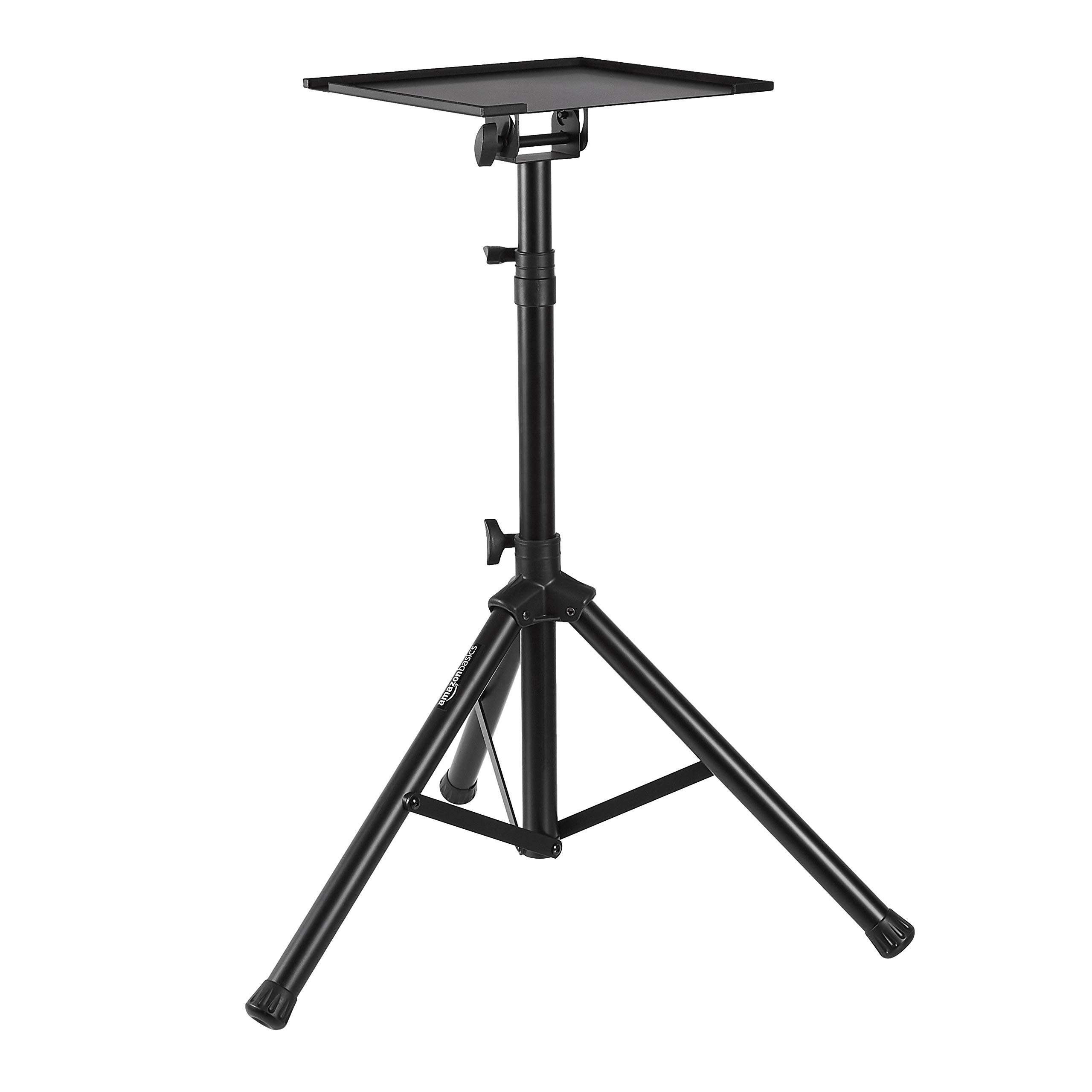 Amazon Basics Multi Purpose Adjustable Portable Tripod Stand for Workstation, Music, DJ, Projector, or Mixer, Black