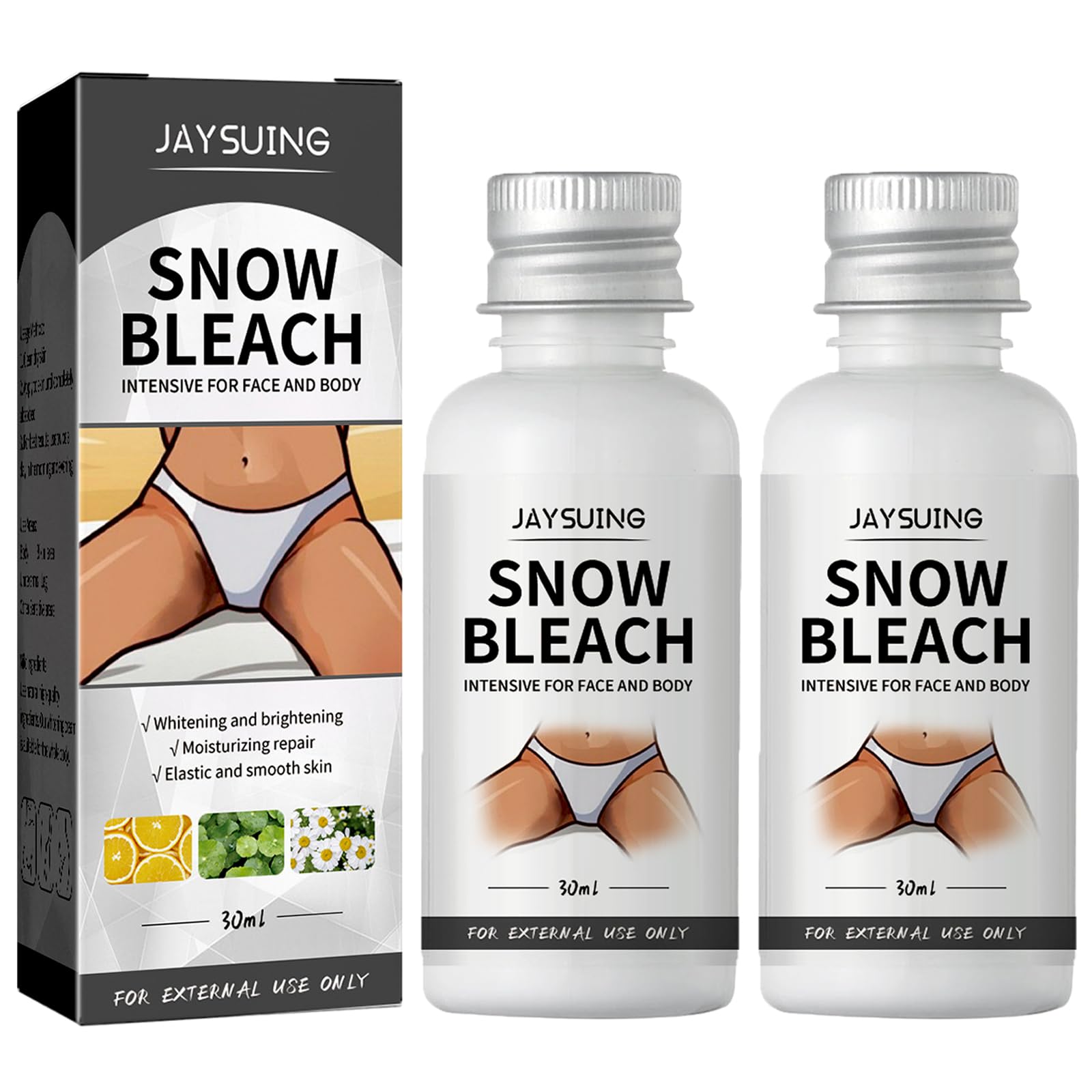 Armpit Thigh Darkening Cream Snow Bleach Cream - Whitening for Private Parts, Underarms & Dark Spot Removal - Gentle Skin Lightening (2 Pack)