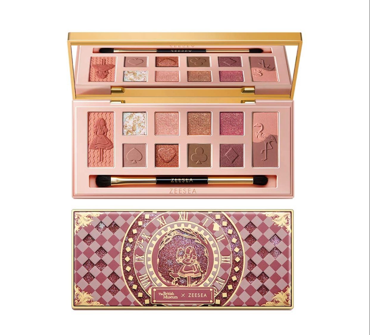 zeeseaWonderland Eyeshadow Palette Collection – A Curated Set of Enchanting Shades Inspired by Alice's Adventures for Endless Creative Looks | 03 Alice N Flamingo |