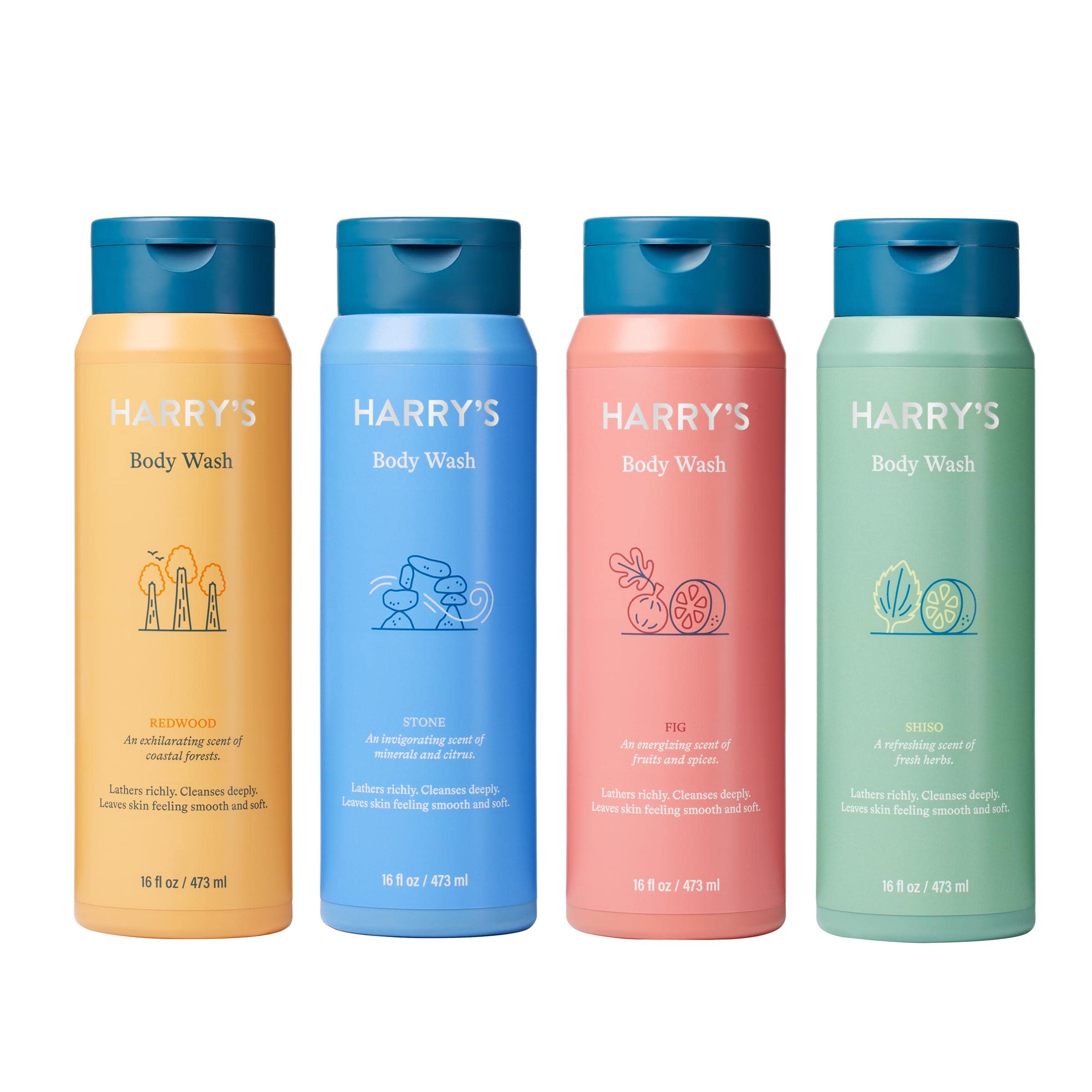 Harry's Men's Body Wash - Body Wash for Men - Variety Pack - 16 Fl oz (Pack of 4)