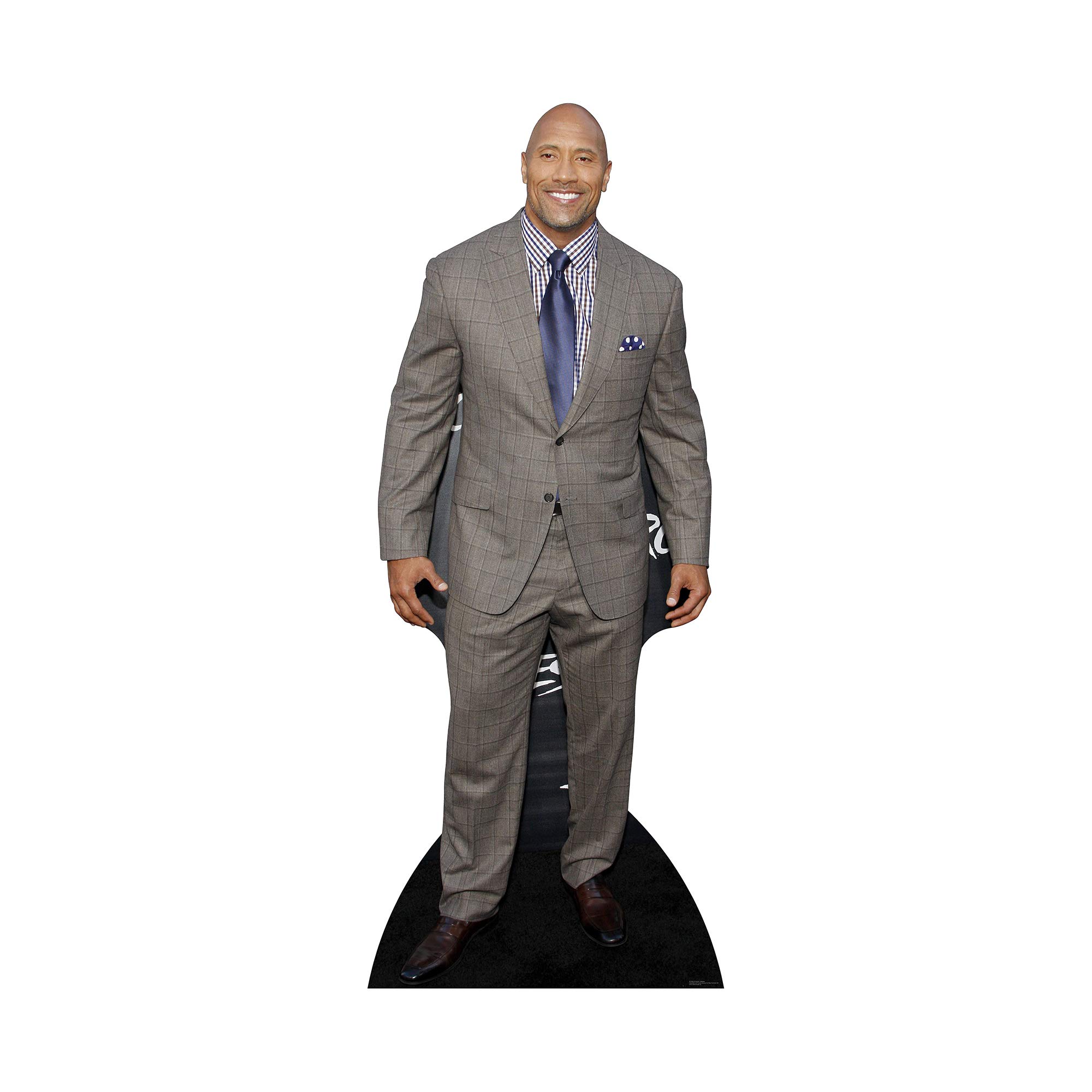 Star Cutouts, Dwayne Johnson in Suit, Cardboard Cutout Stand-Up, Celebrity Life-Size Stand-In - 77" x 31"