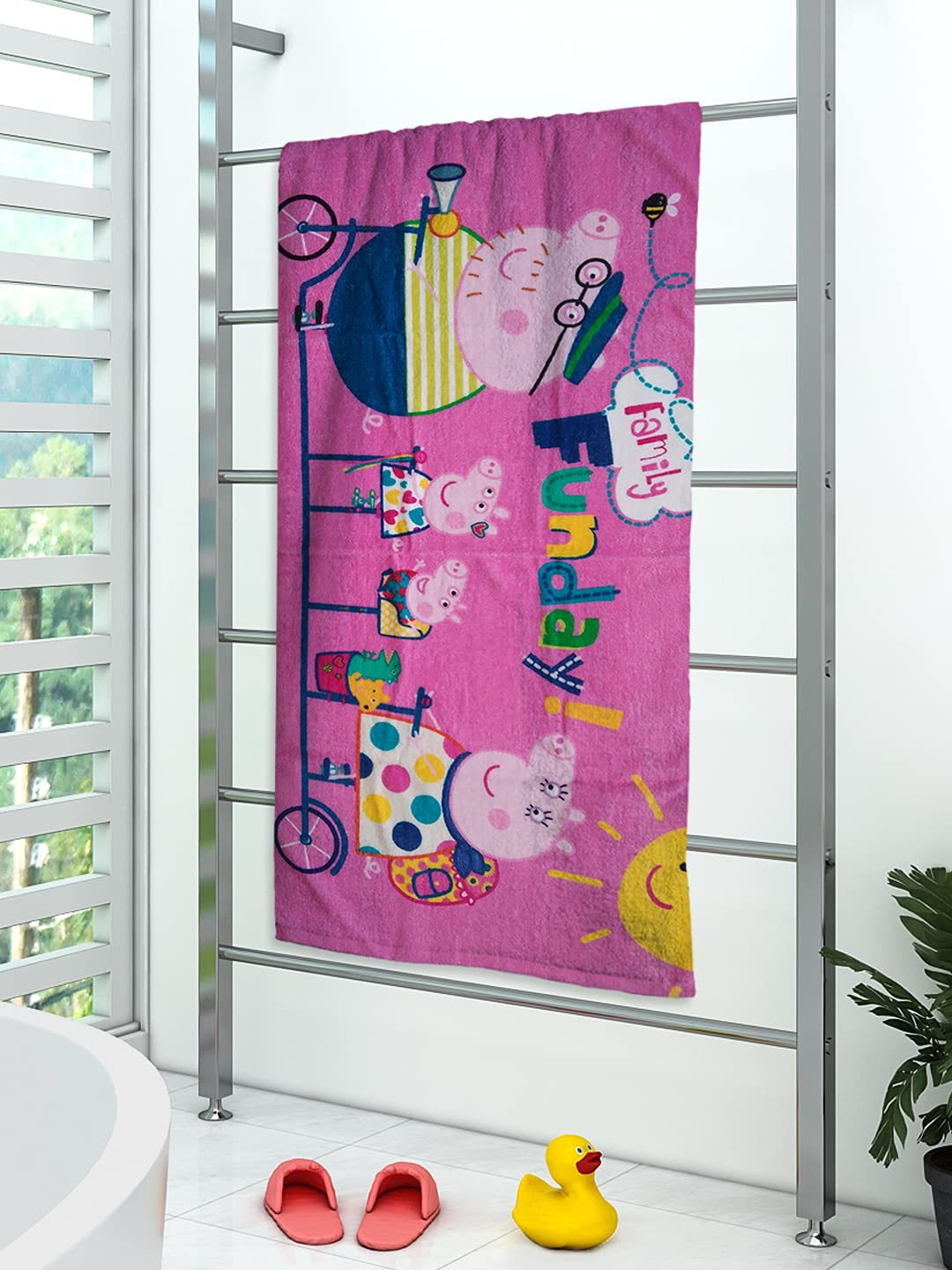 Athom Trendz Peppa Pig Funday Kids Bath Towel 350 GSM 60x120 cm