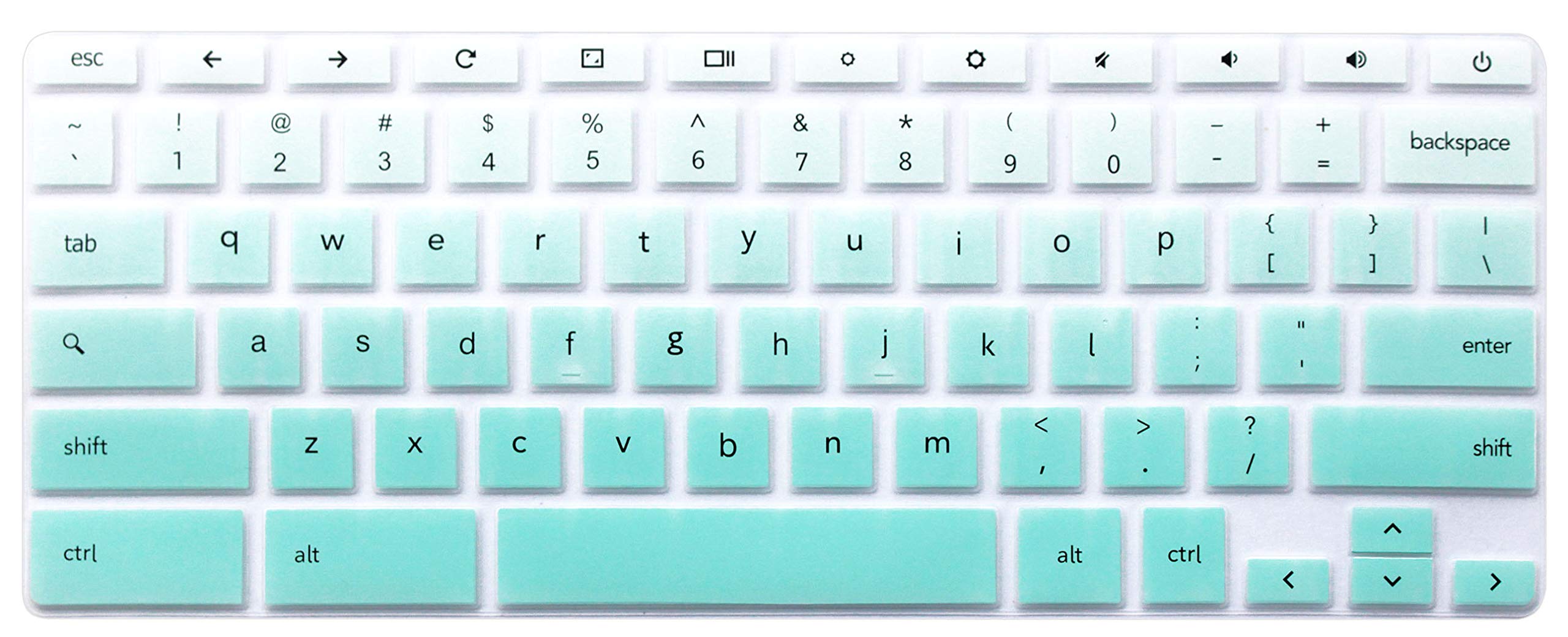 Silicone Keyboard Cover Skin Compatible for 11.6 inch Samsung Chromebook 3 XE500C13 XE501C13, 11.6" Samsung Chromebook 2 XE500C12, 12.2 inch Samsung Chromebook Plus V2 2-in-1 XE520QAB Ombre Mint Green