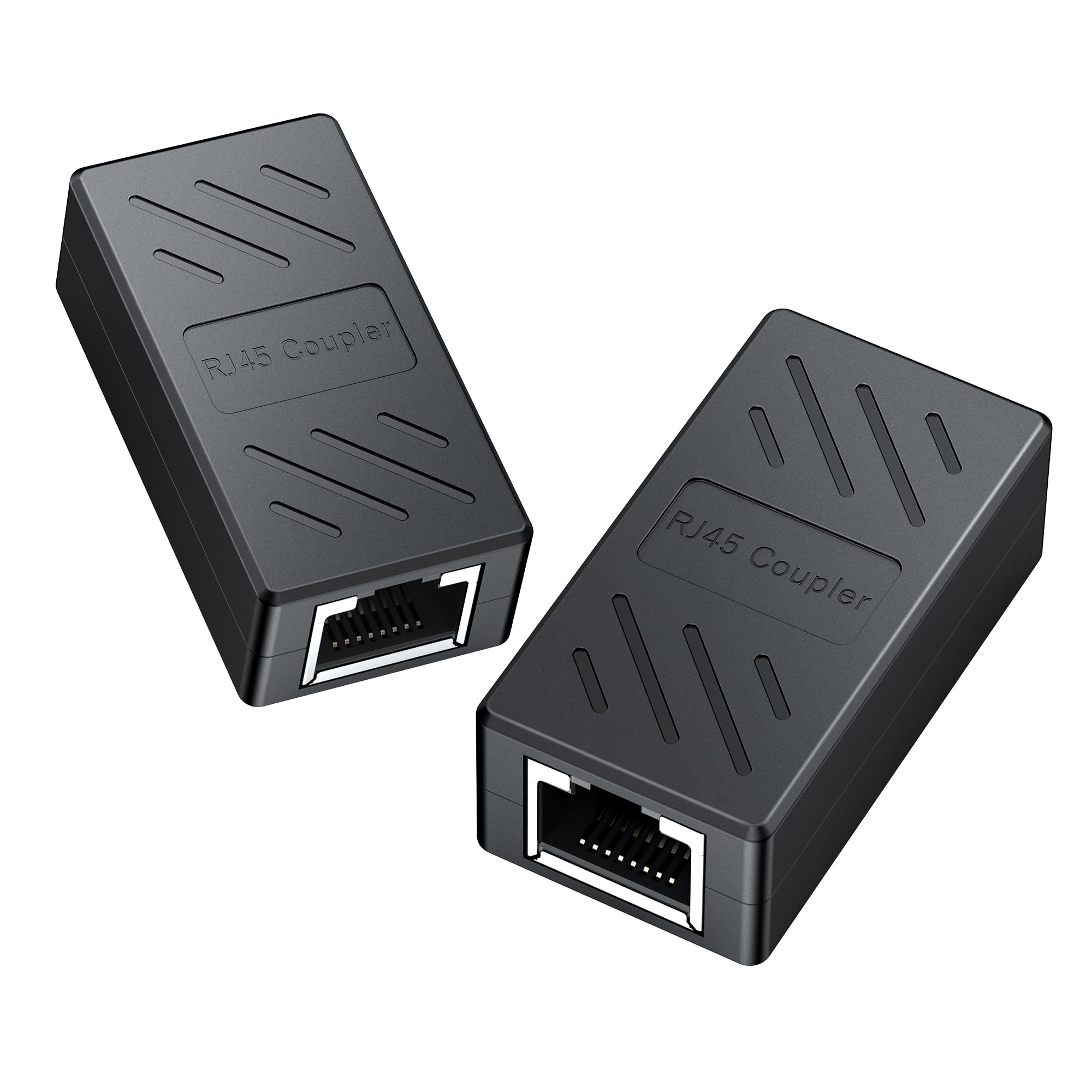 Snowkids RJ45 Coupler 2-Pack, 1000Mbps High Speed Ethernet Coupler, Network Extender Adapter,Internet Connector in Line Ethernet Female to Female Coupler for Cat8/7/6/6a/5e/5 Ethernet Cable