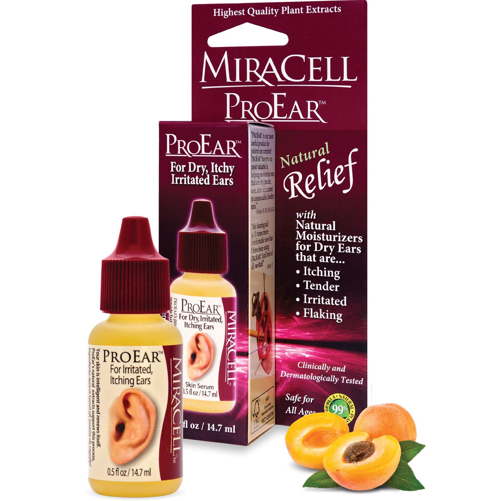 Miracell Pro Ear for Dry, Irritate, Itching, Skin Relief Lotion, 14.7 ml