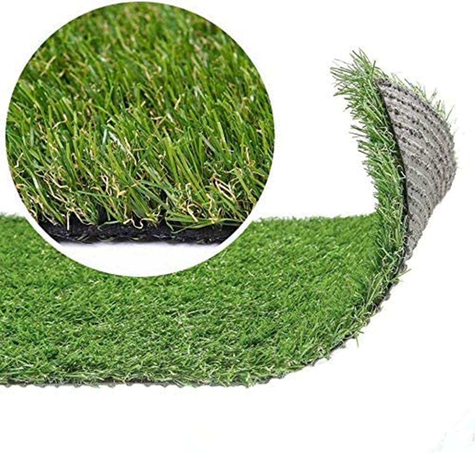 Goasis Lawn Artificial Grass Turf Lawn, 0.8inch Realistic Synthetic Grass Mat, Indoor Outdoor Garden Lawn Landscape for Pets,Fake Faux Grass Rug W/ Drainage Holes 3.3 FT x5 FT(16.5 Square FT)