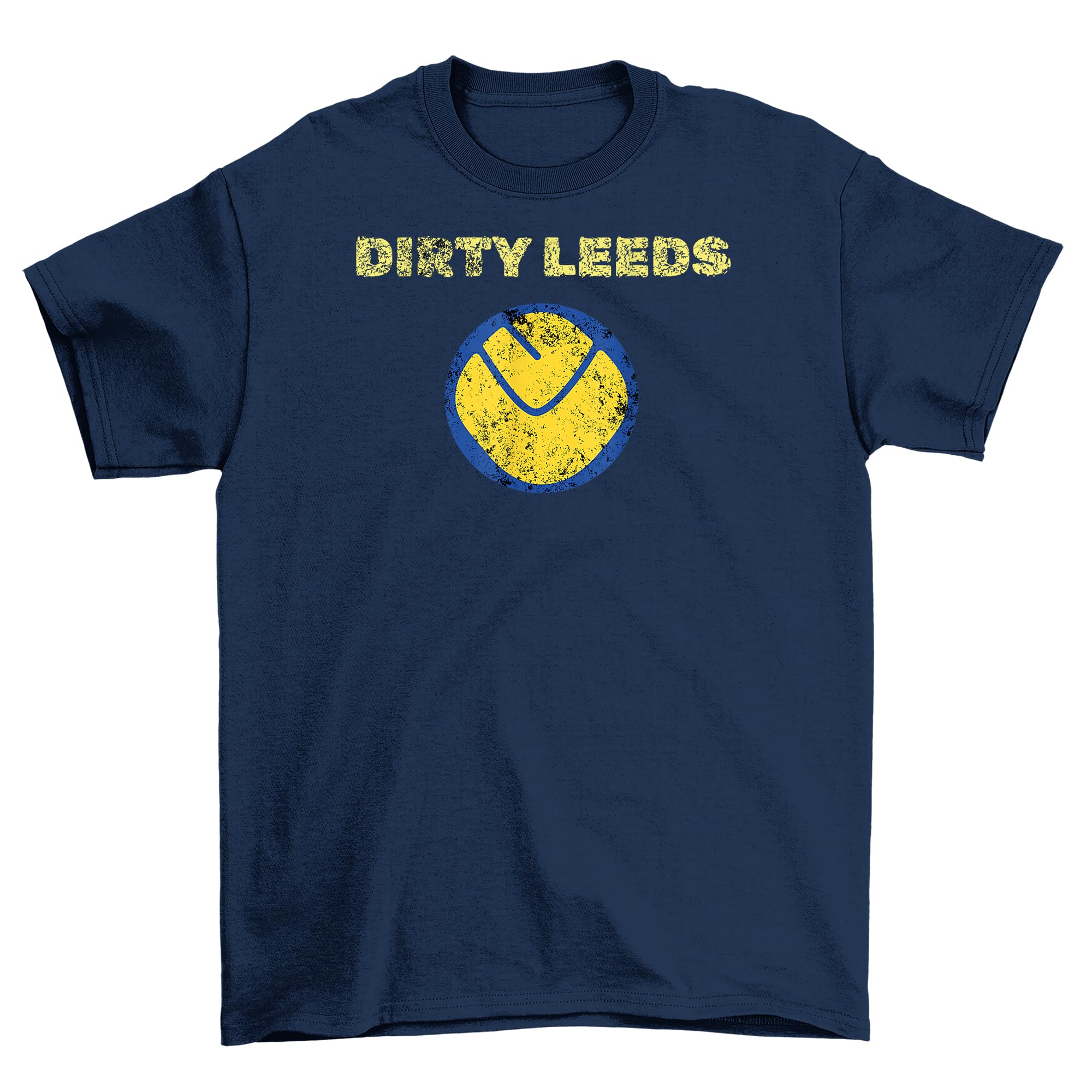 The Shirt Shack Dirty Leeds Logo T-Shirt - for Fans of Clean Banter and Soccer Shenanigans. Unisex Cotton Tee for Witty Fanatics!