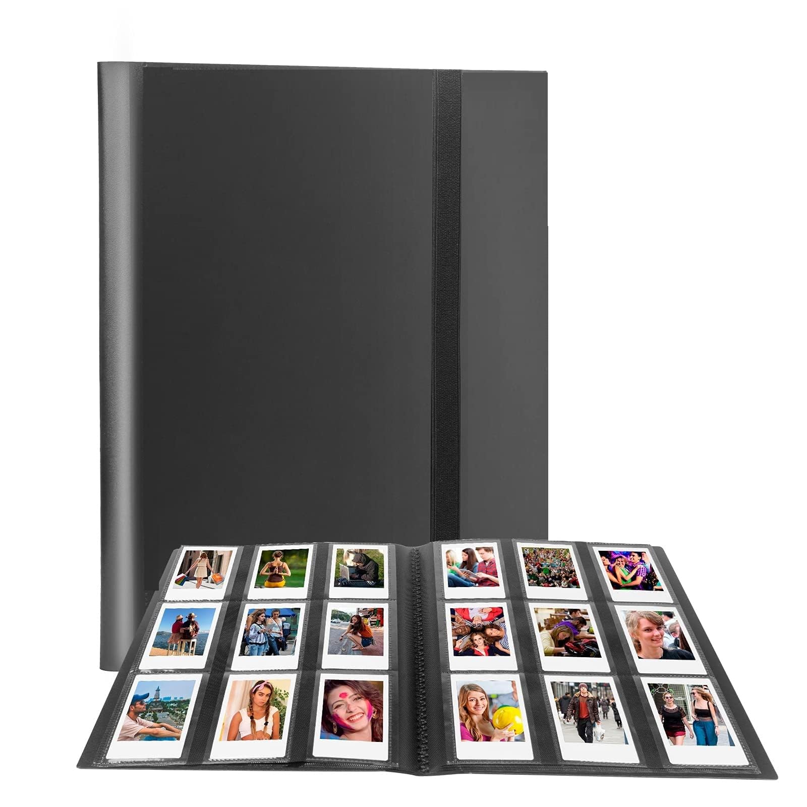 eWINNER 432 Pockets Mini Photo Album Compatible for Fujifilm Instax Mini 12 11 9 90 8+ 8 7S 40 26 25 EVO LiPlay Instant Camera/Mini Link SP-1 Printer/Z2300/ PIC-300 Polaroid Pictures（Black)